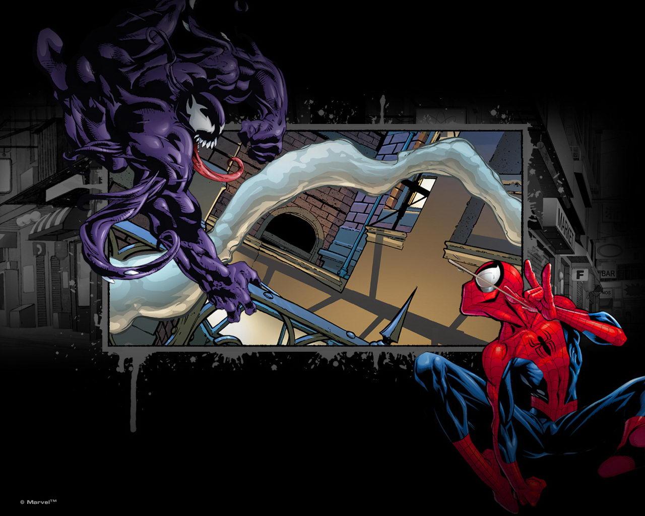 1280x1024 Good Vs Evil Standard Wallpaper Vs Venom Ultimate Spiderman