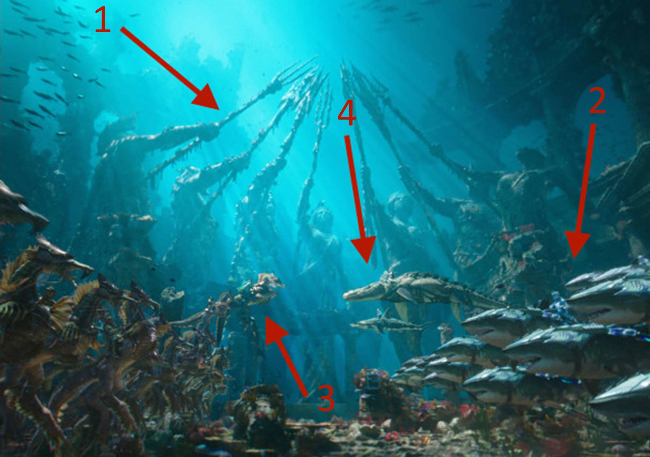 2200x1547 New AQUAMAN Photo Shows Atlanteans Riding Sharks and Sea Dragons