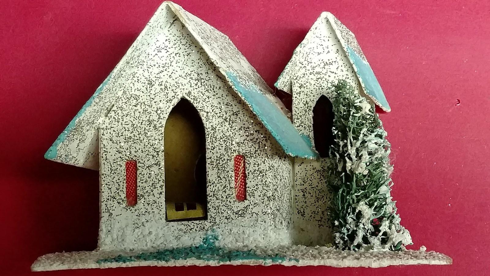 1600x900 Vintage Christmas Village House White and 19 similar items