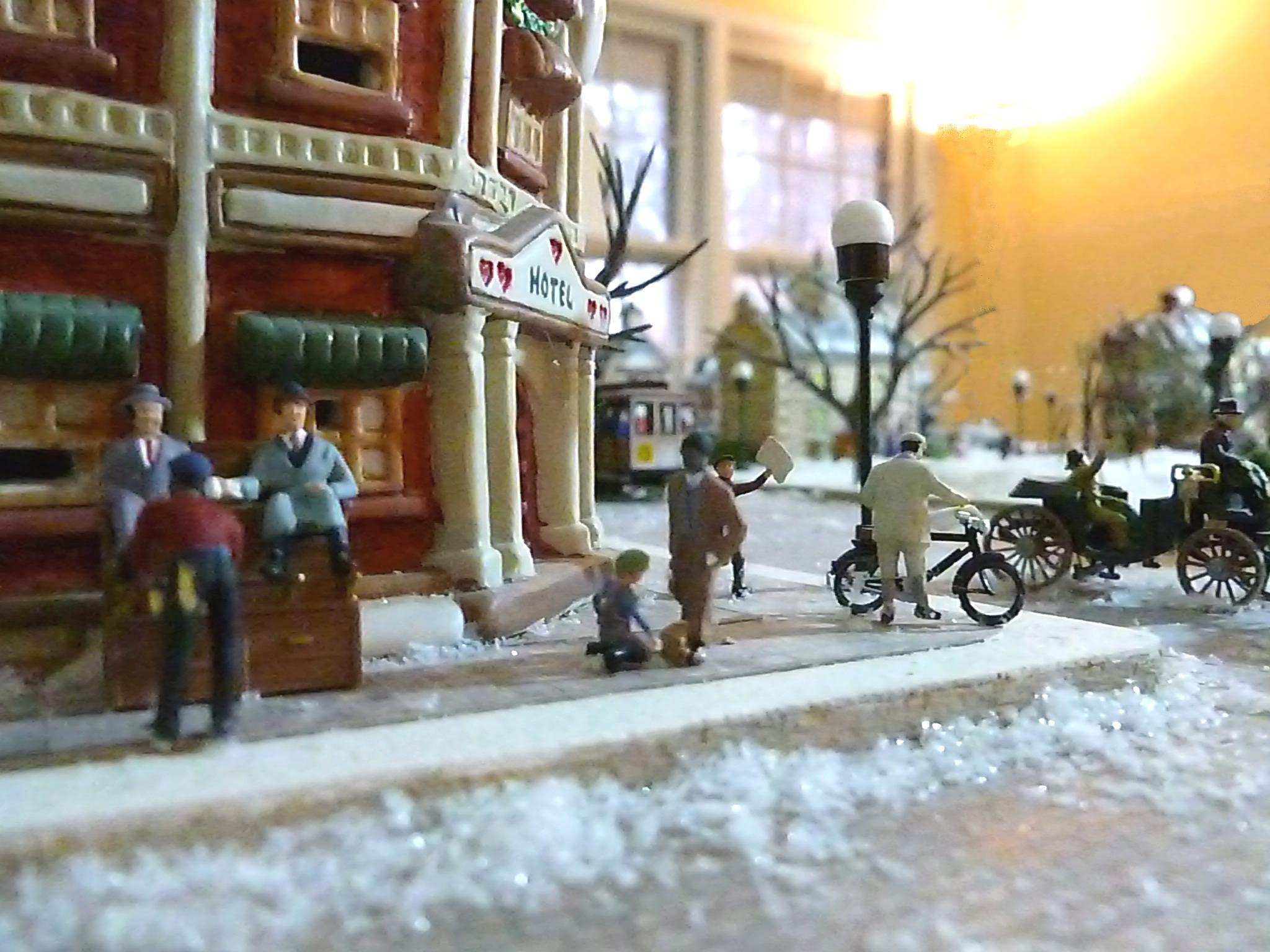 2048x1536 vintage christmas village. Oak Valley, a Miniature Town in 1912