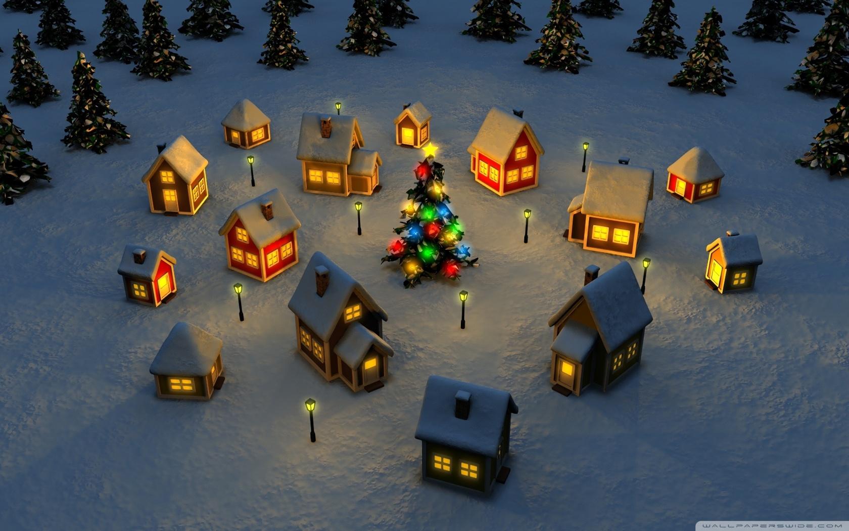 1680x1050 Christmas Village Ultra HD Desktop Background Wallpaper for 4K UHD TV : Tablet