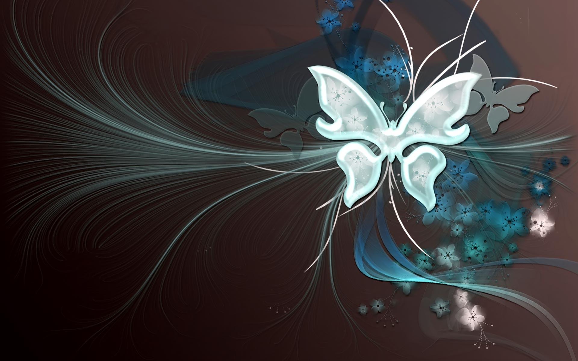 1920x1200 3D Butterfly Wallpaper