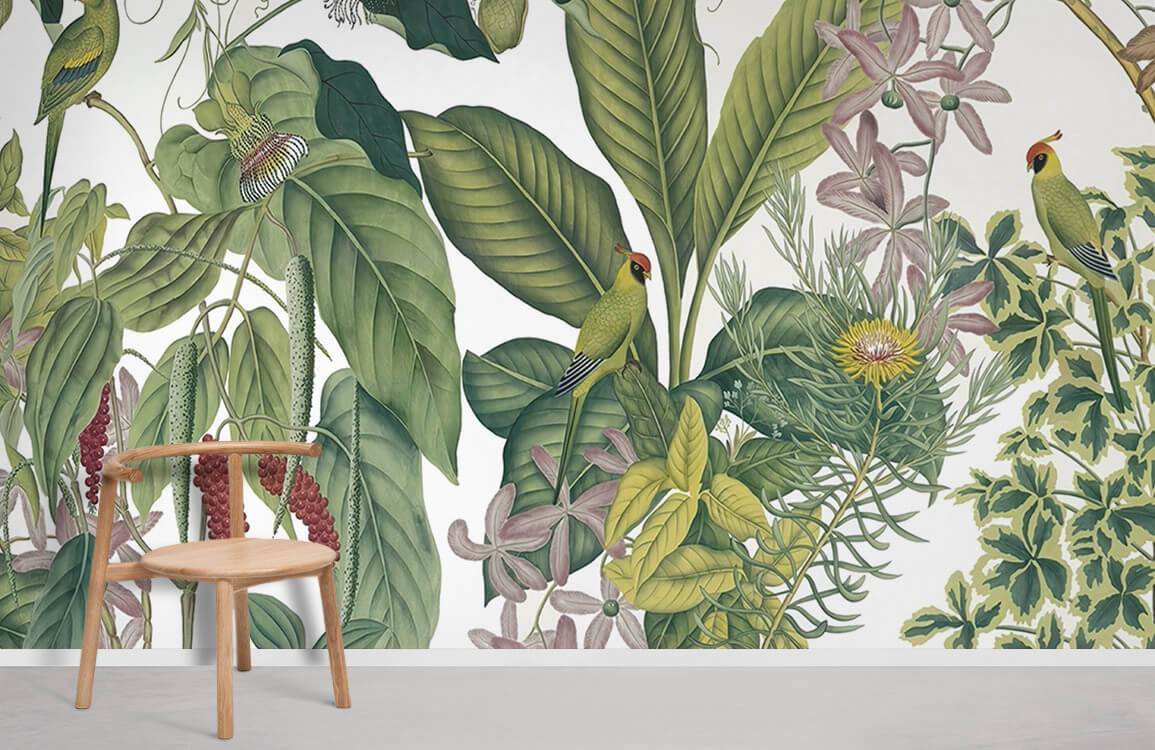 1155x750 Tropical Leaves & Plants Wallpaper Mural. Jungle Wall Mural