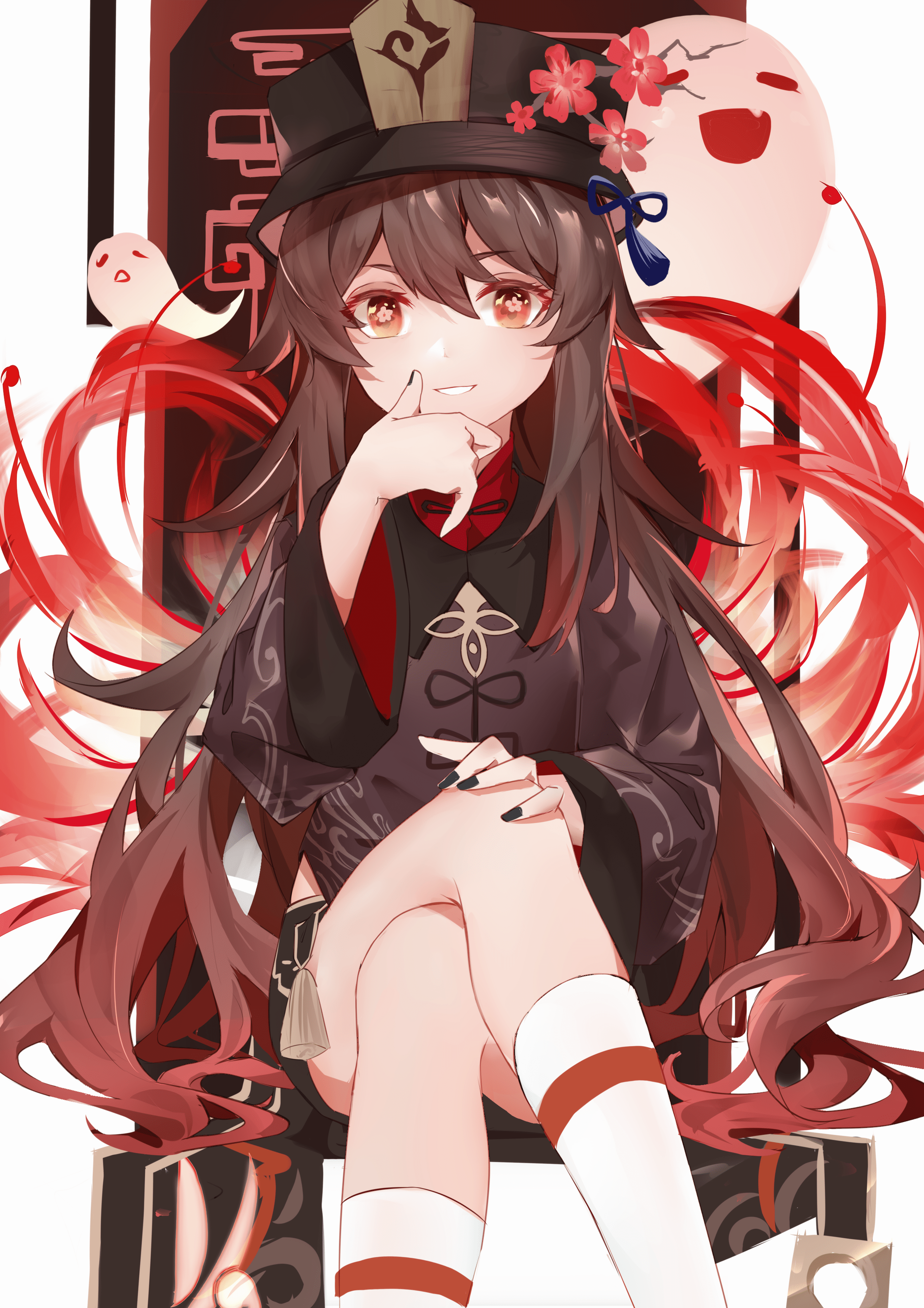 2480x3508 Hu Tao Impact Anime Image Board