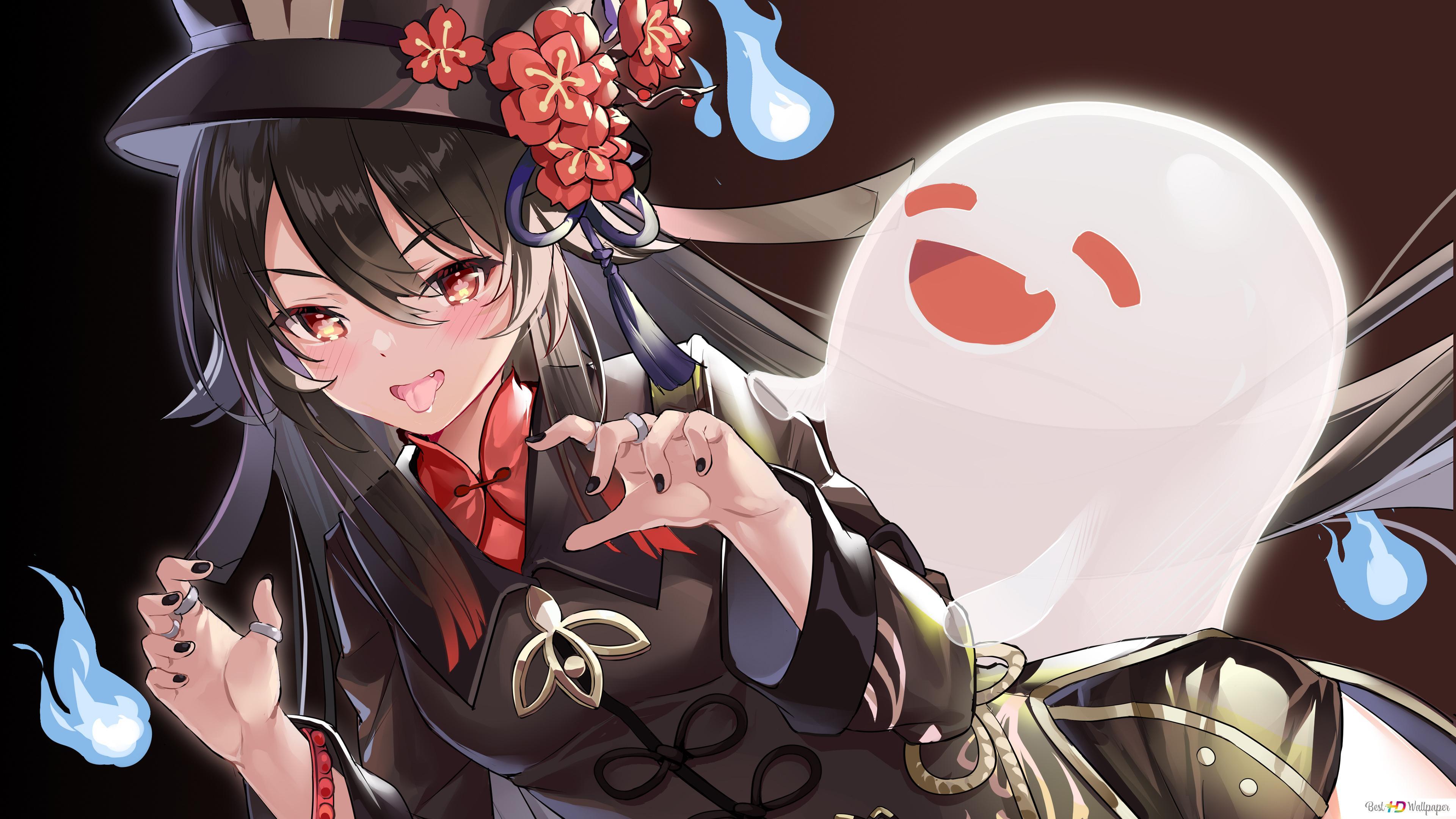 3840x2160 Let the Living Beware 'Hu Tao' Impact (Anime Video Game) HD wallpaper download Games wallpaper