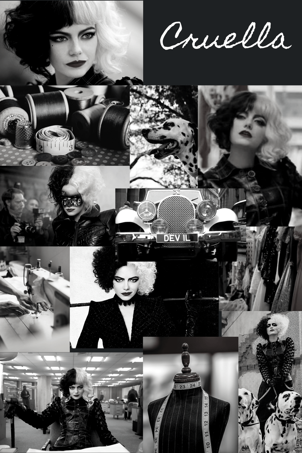 1000x1500 Cruella Collage. Cruella, Cruella deville, Beautiful summer wallpaper