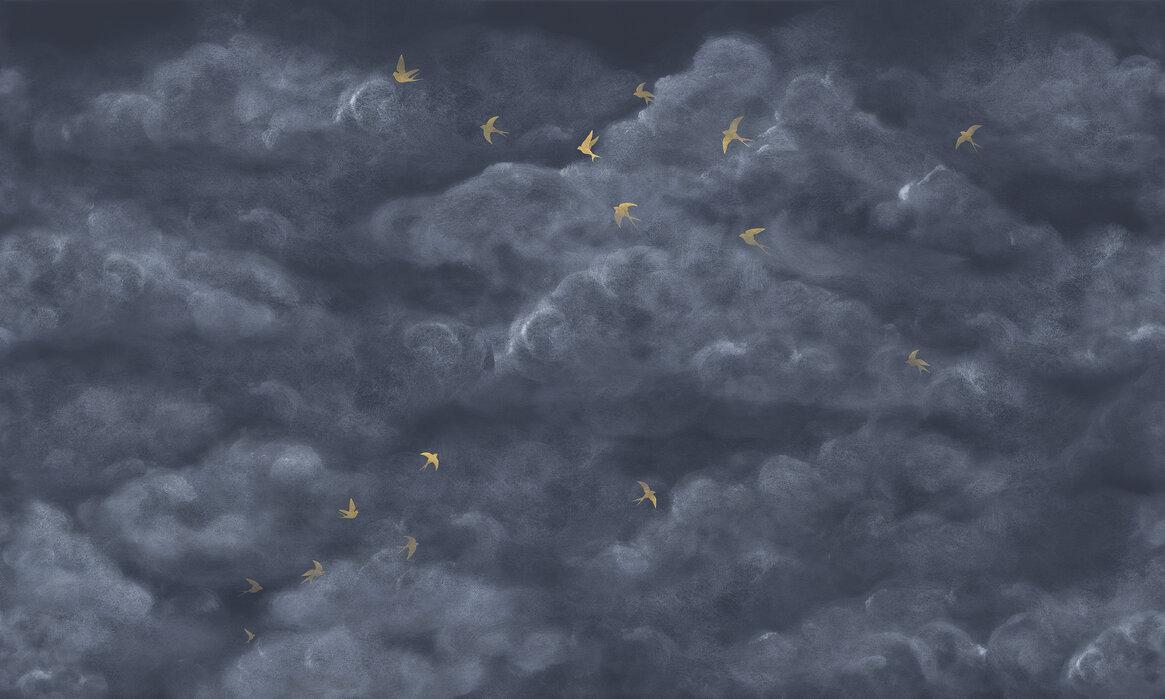1165x699 Tender Clouds with Yellow Swallows Blue