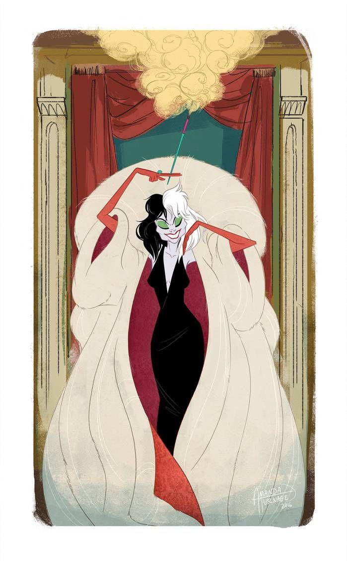 699x1144 Cruella De Vil by AmandaTurnage. Disney art, Vintage cartoon, Evil disney