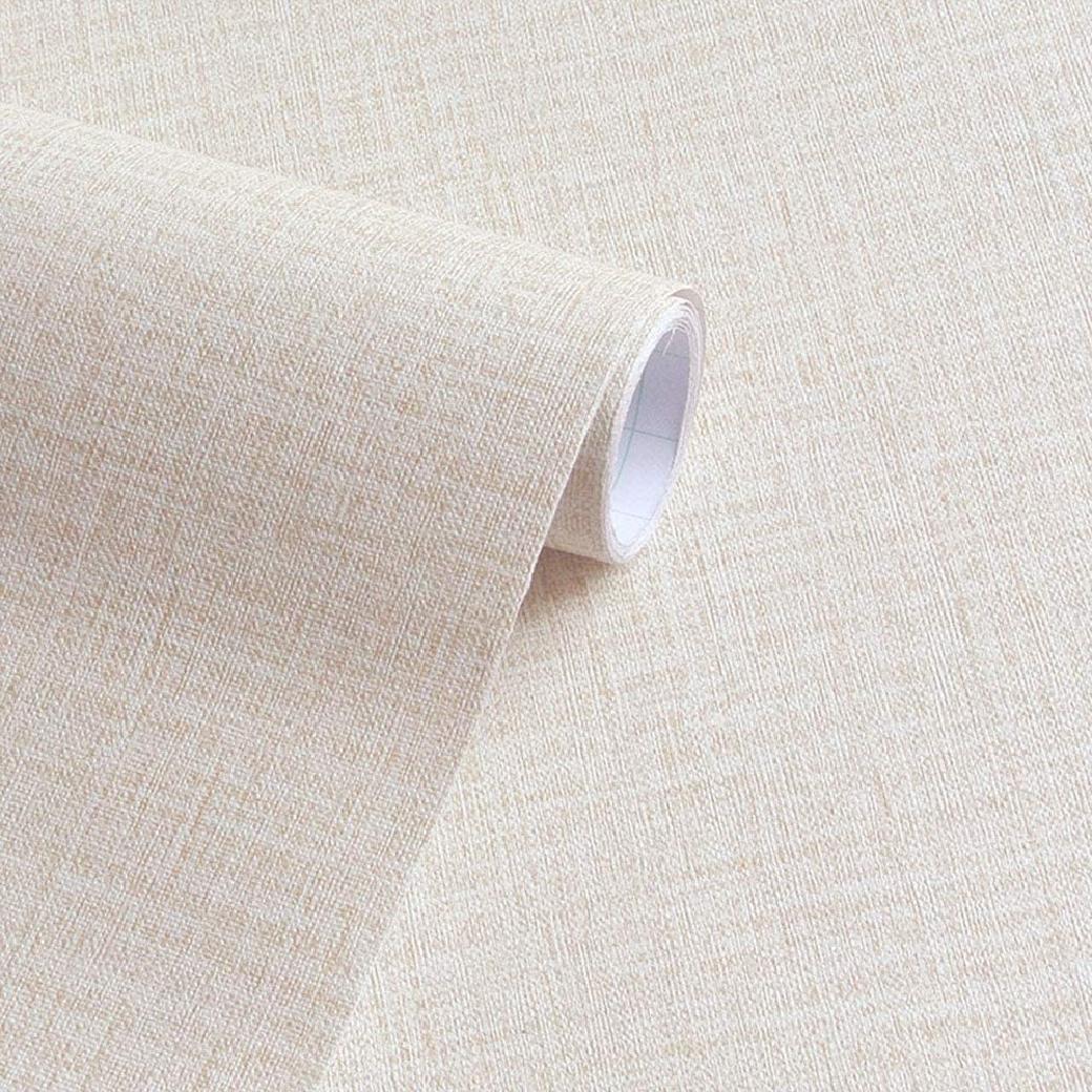 1040x1040 Latitude Run® 11 Yards Faux Light Beige Grasscloth Linen Wallpaper Peel And Stick Removable Simple Natural Embossed Textured Paper Self Adhesive Room Wall Decoration, 32.8 Ft X 17.9 Inch