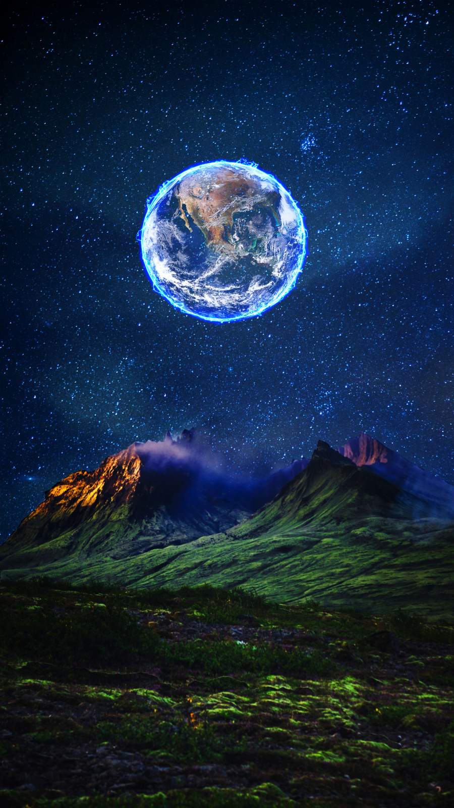 earth and moon wallpaper hd