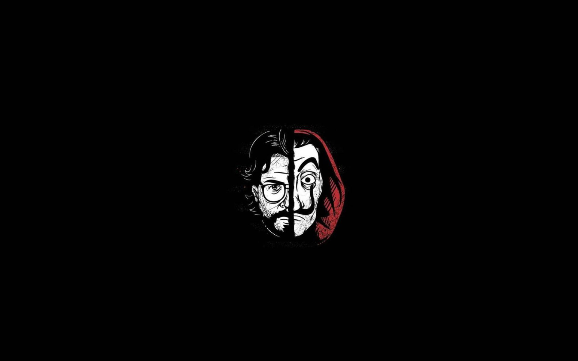 1920x1200 Wallpaper The Money Heist, The Professor, Black, Dark • Wallpaper For You