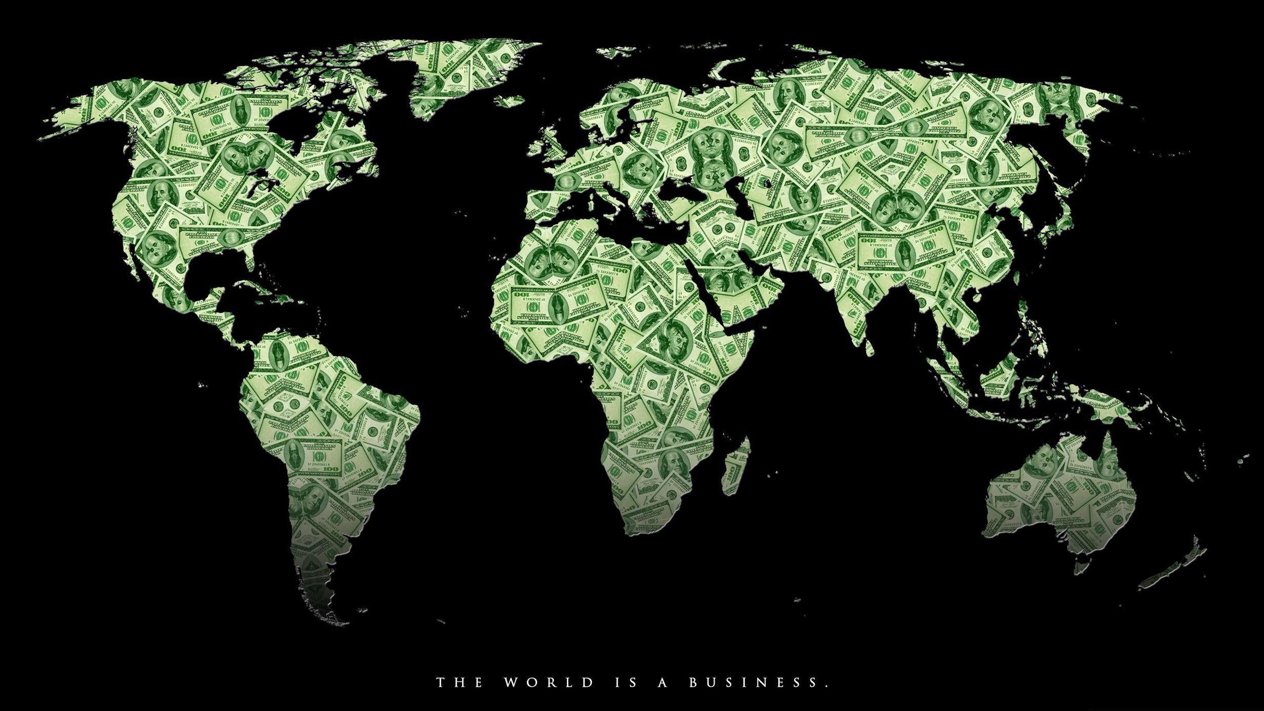 2560x1440 World Of Currencies With Black Background HD Money Wallpaper