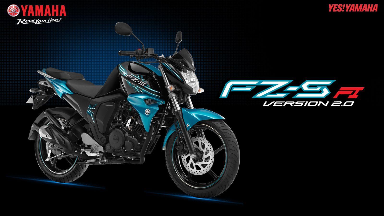 1600x900 Yamaha FZS FI Blue Wallpaper