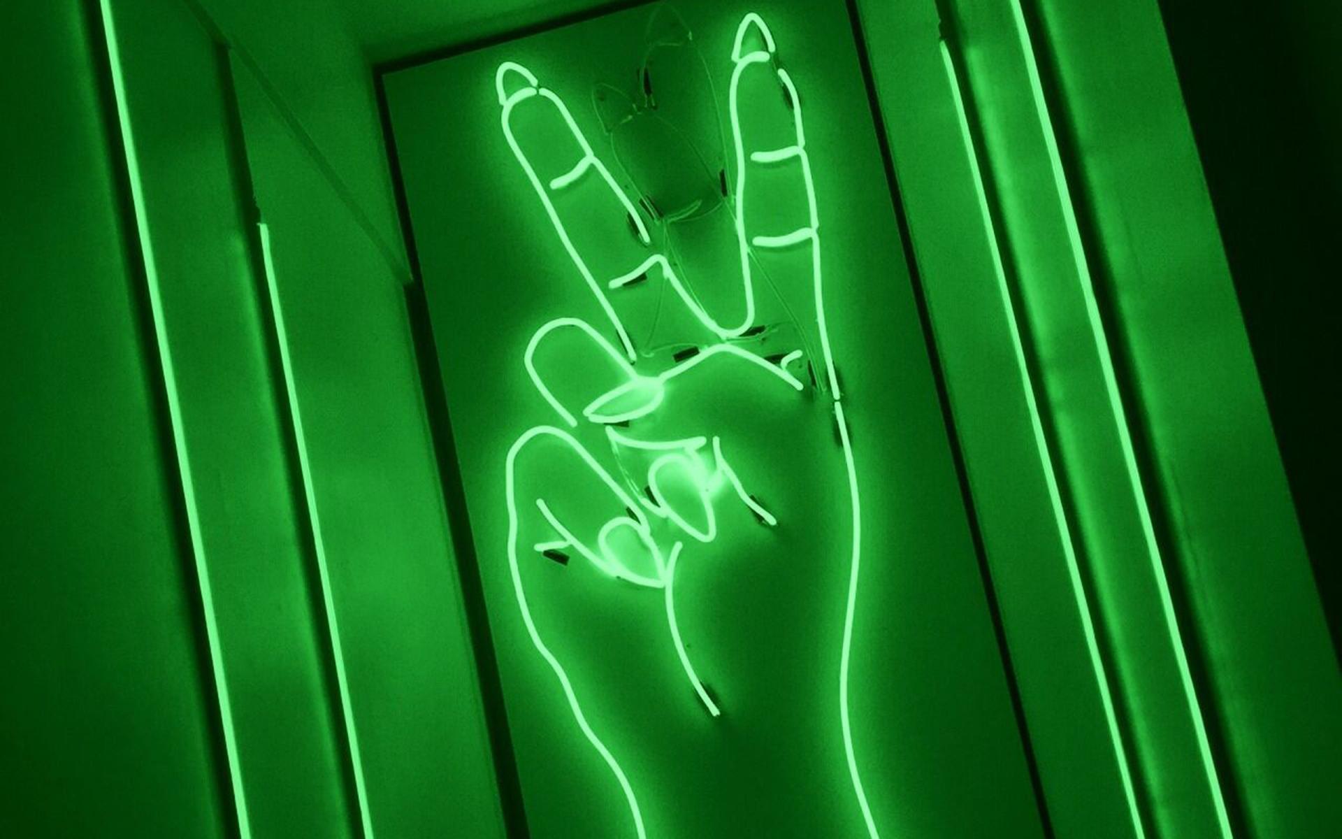 1920x1200 Neon Green Aesthetic Wallpaper HD