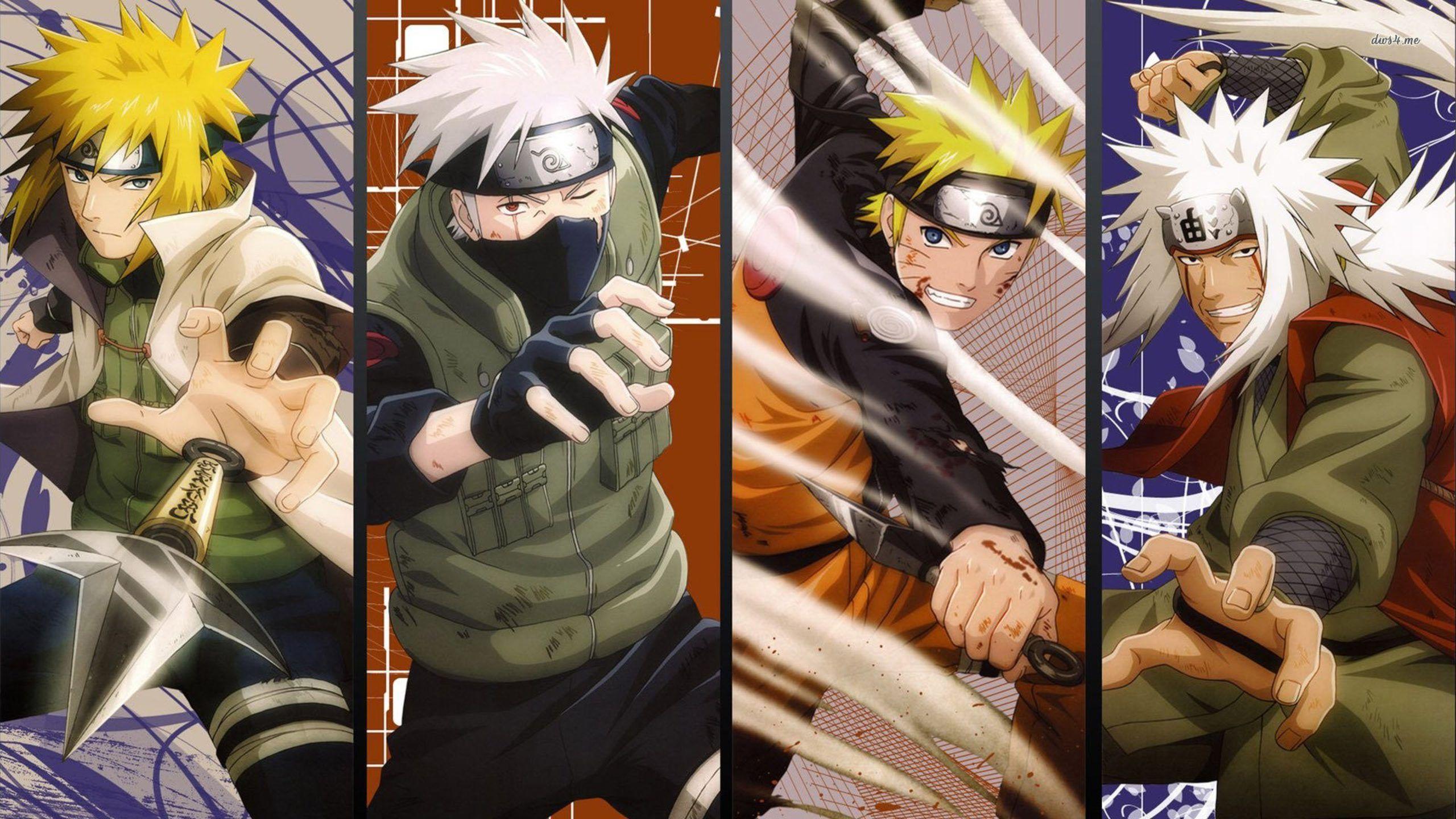 2560x1440 Naruto Uzumaki, Kakashi Hatake, Minato Namikaze and Jiraya. Naruto wallpaper, Best naruto wallpaper, Character wallpaper