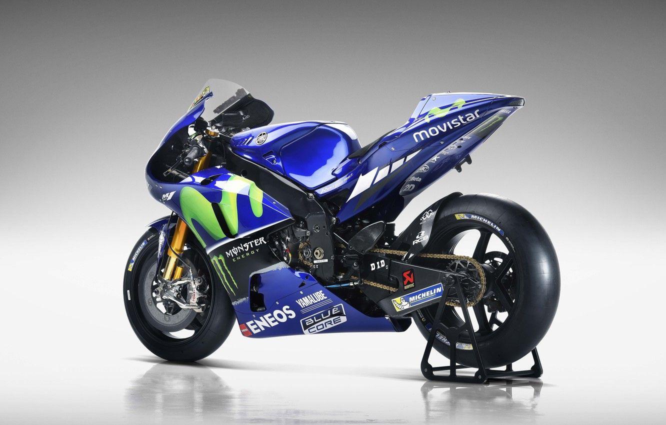 1332x850 Wallpaper Yamaha, blue, Monster Energy, Michelin, moto GP, Yamaha