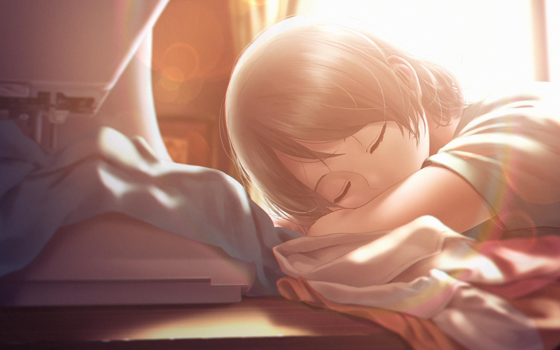 Sleepy anime girl by NeuroMage on DeviantArt