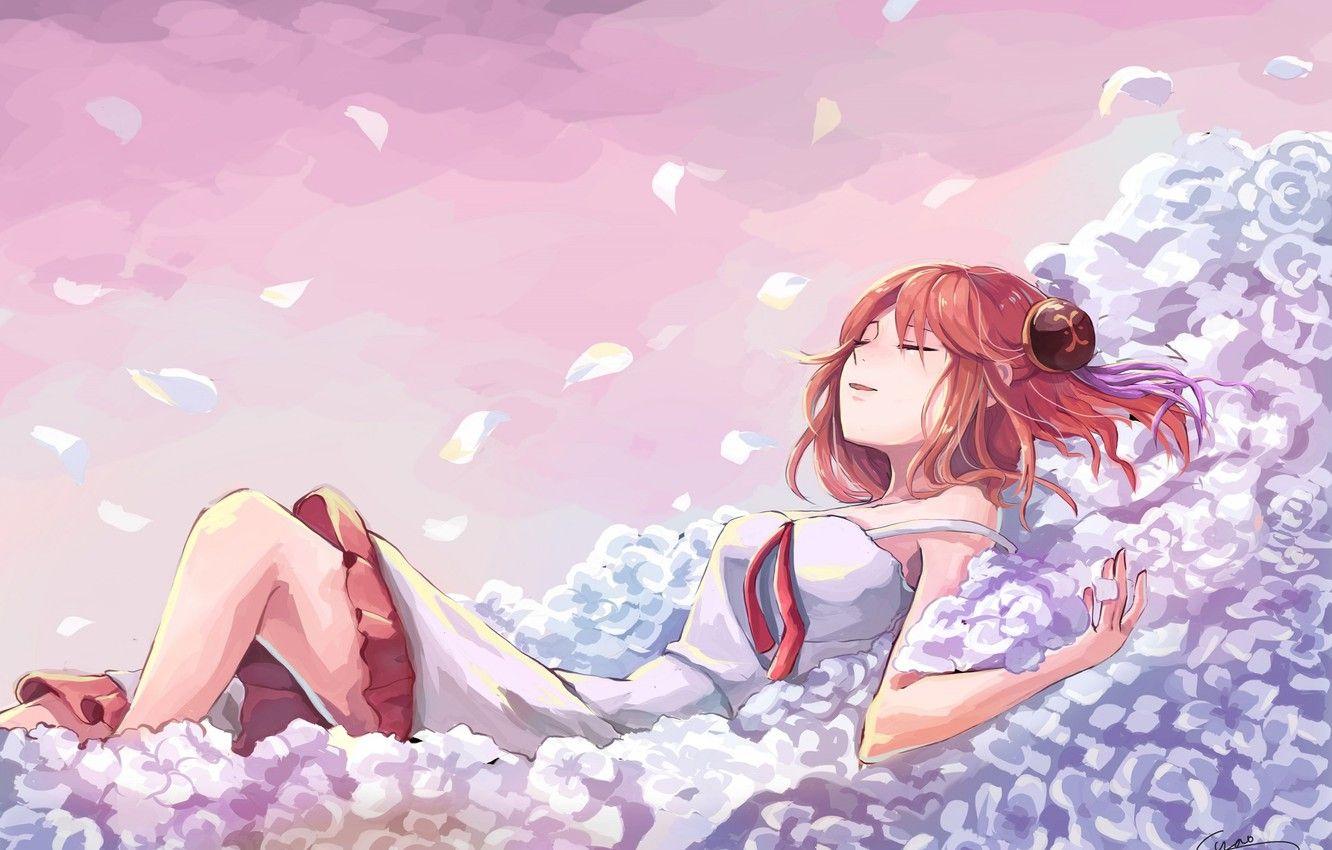 1332x850 Sleeping Anime Girl Aesthetic Wallpaper