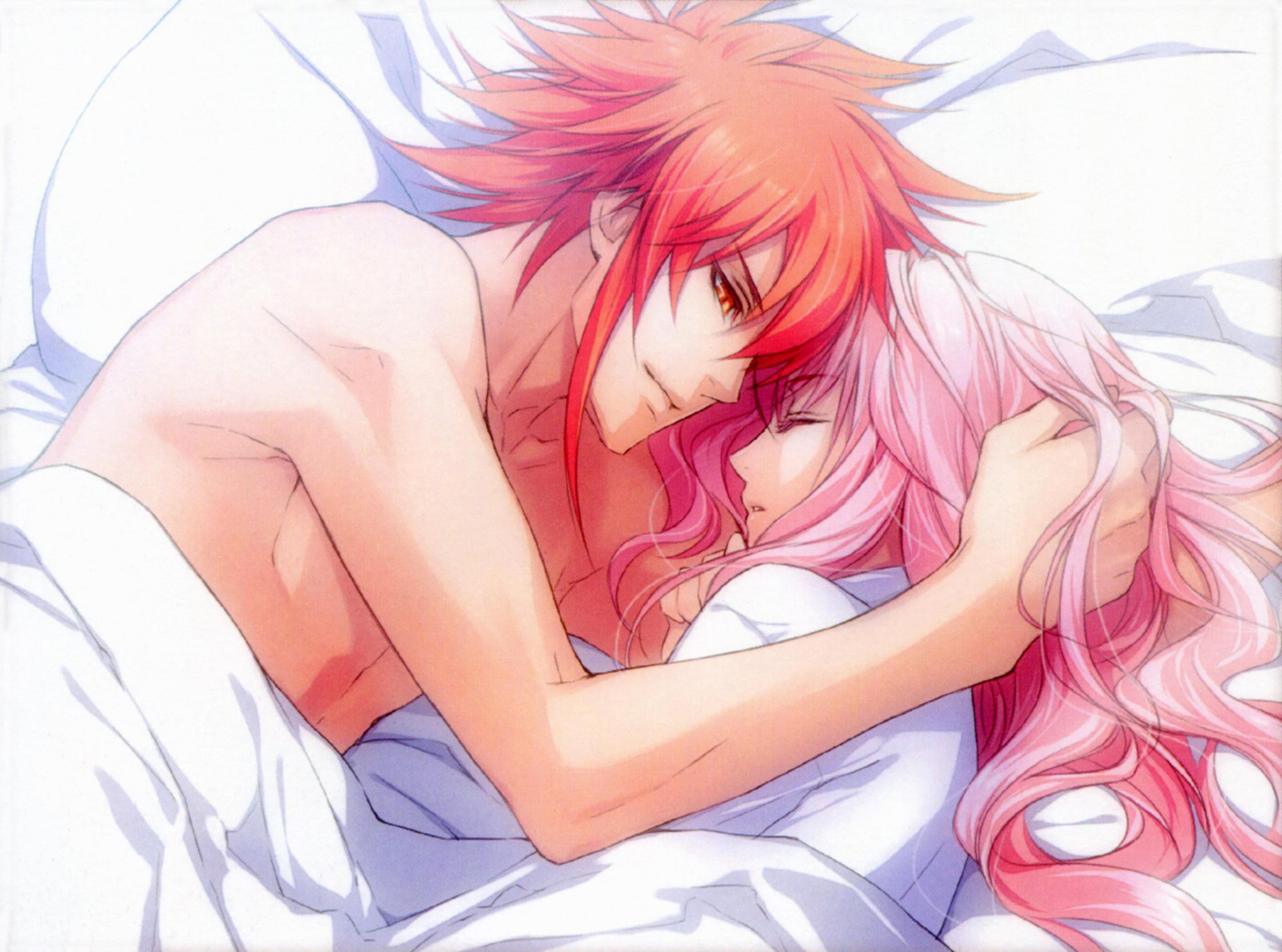 2886x2144 Anime Couple Sleeping Wallpaper