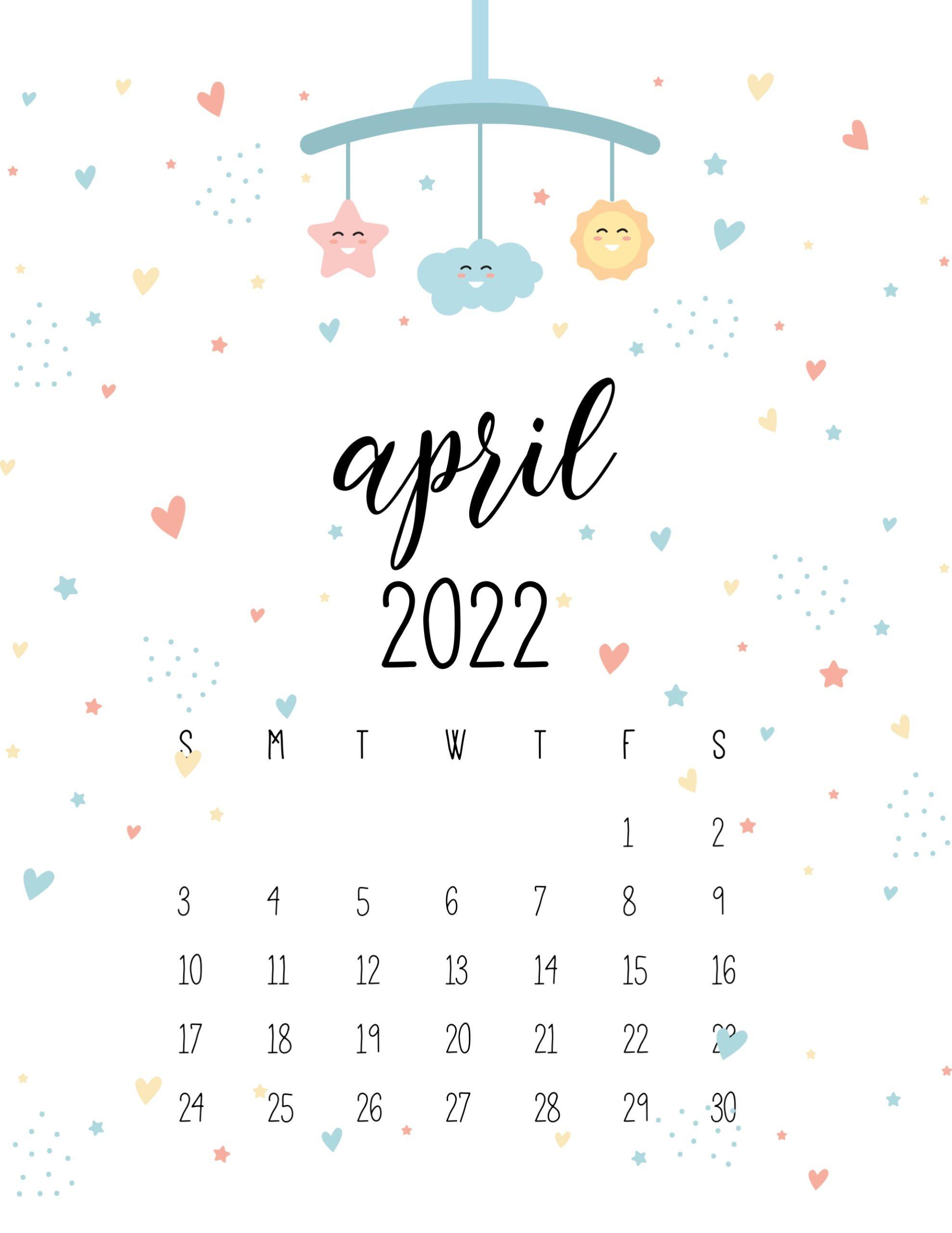 1978x2560 Free Printable April 2022 Calendars