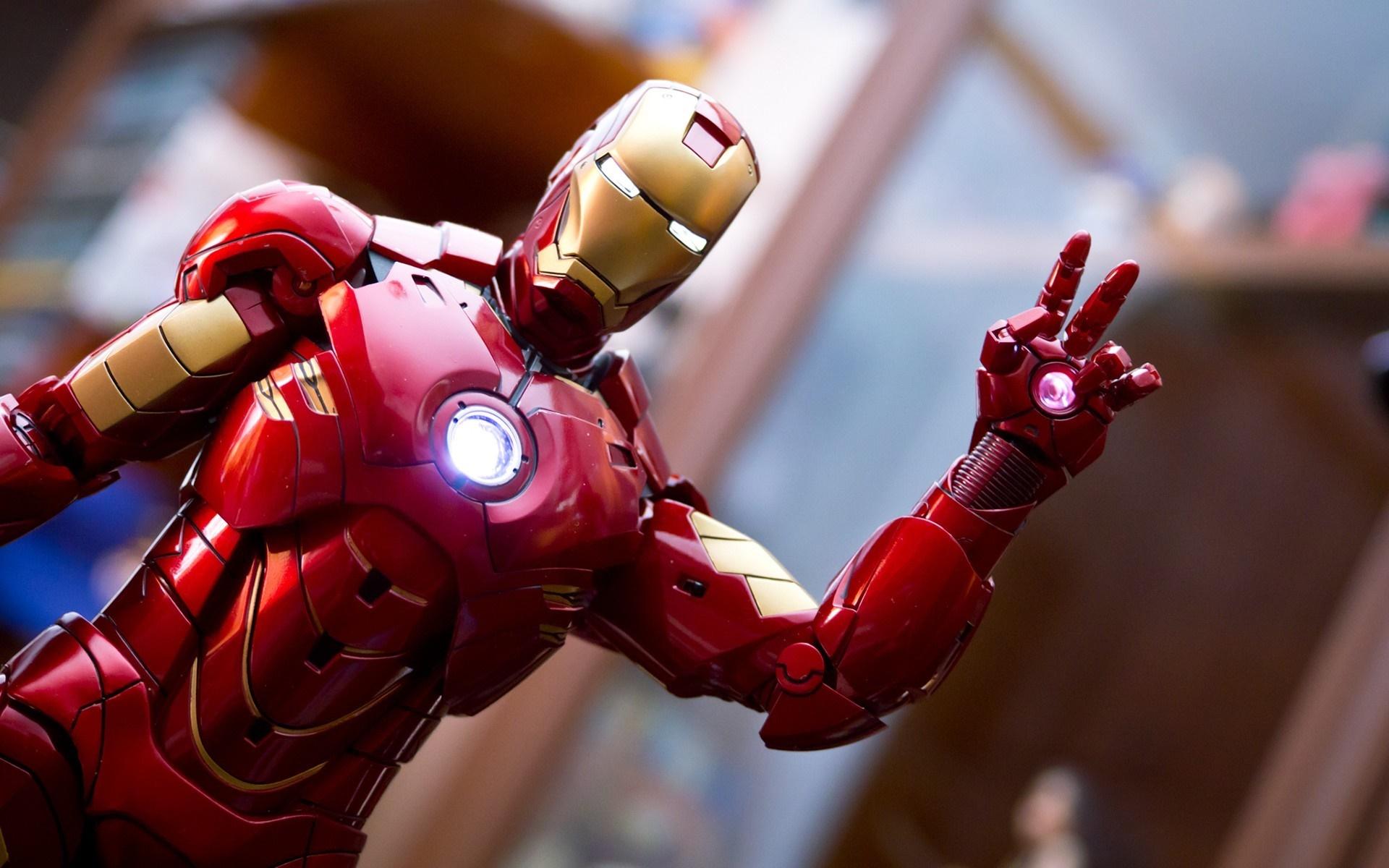 1920x1200 red, superhero, Iron Man, Toy, fictional character HD Wallpaper