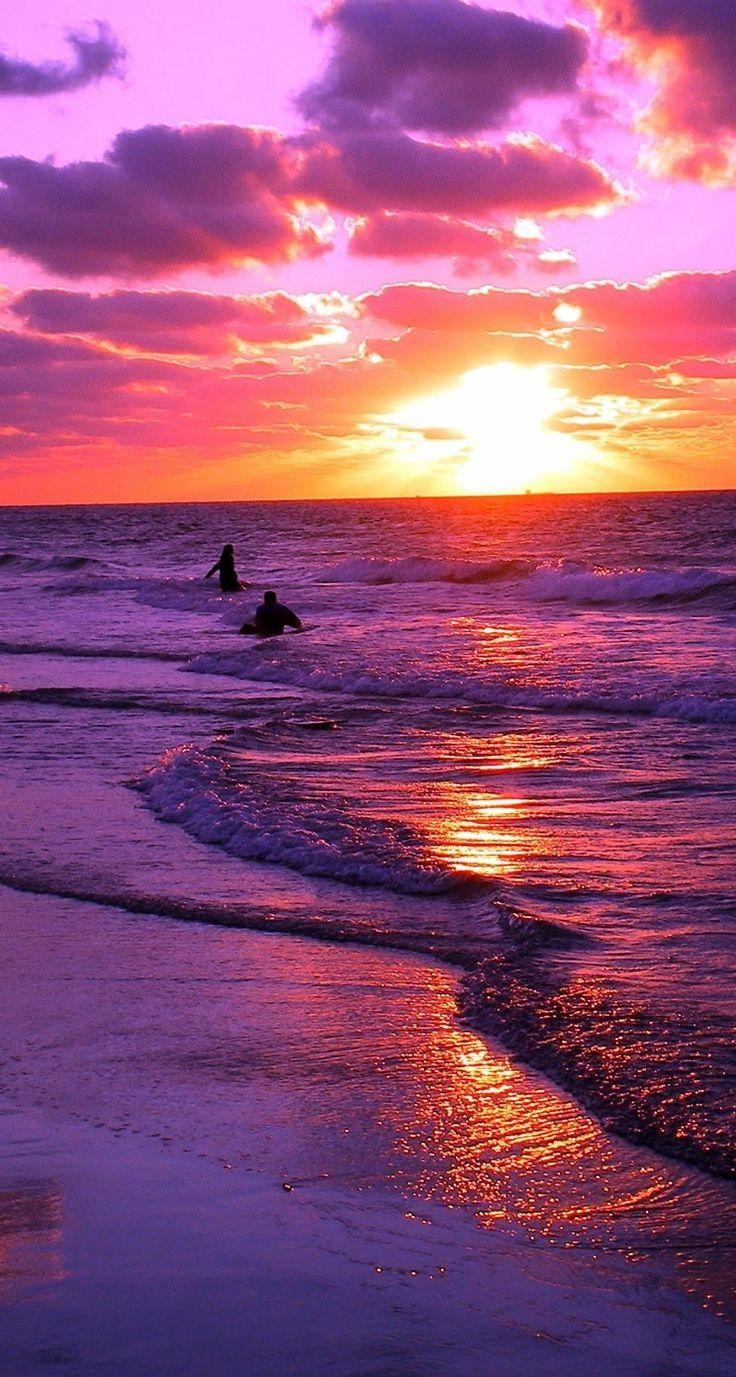 736x1377 Sandy Pink Sunset Beach Strand Sunrise Wallpaper Beautiful Lovely