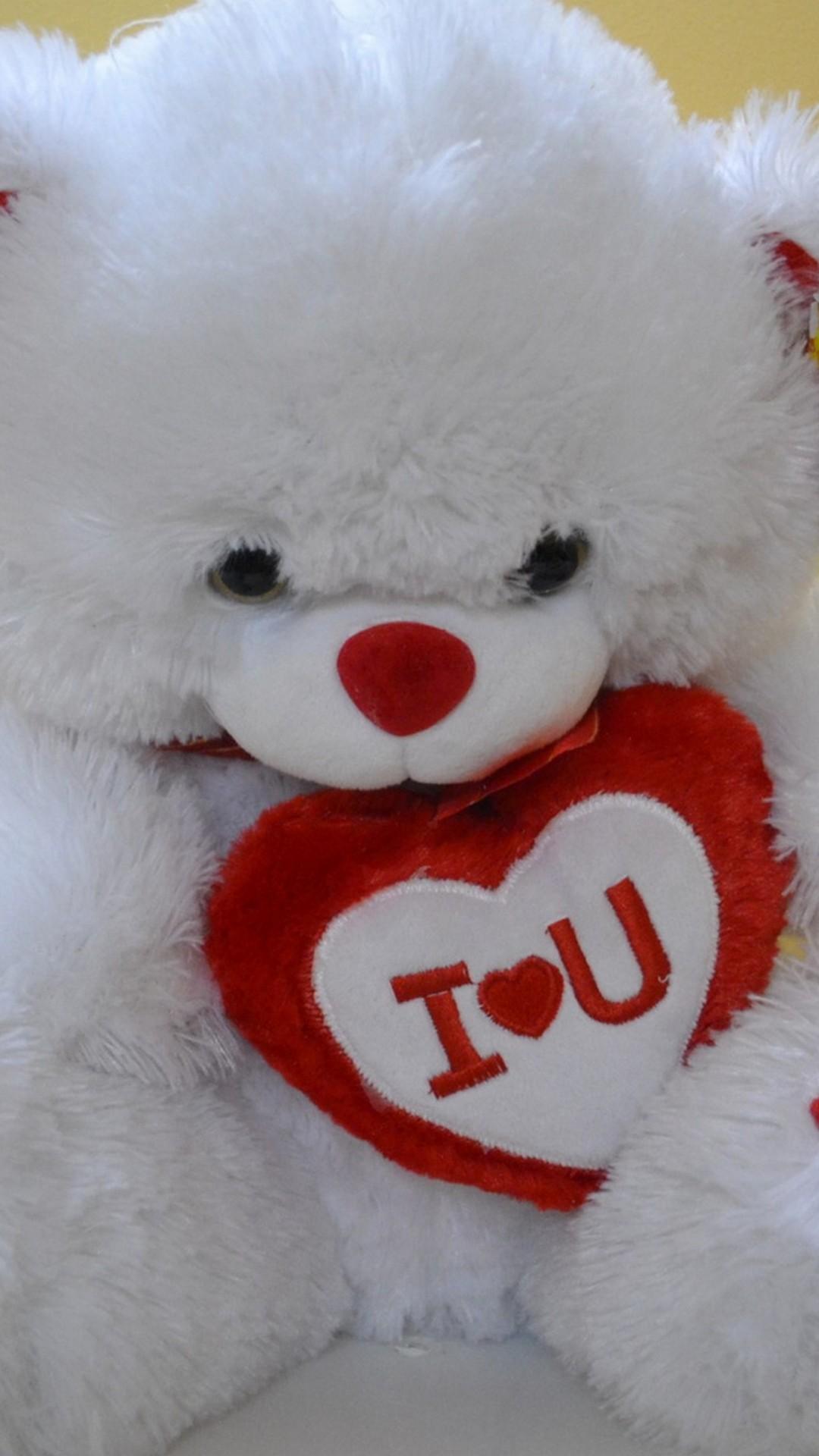 1080x1920 teddy wallpaper, stuffed toy, teddy bear, toy, plush, red, bear, textile, love, valentine's day, heart