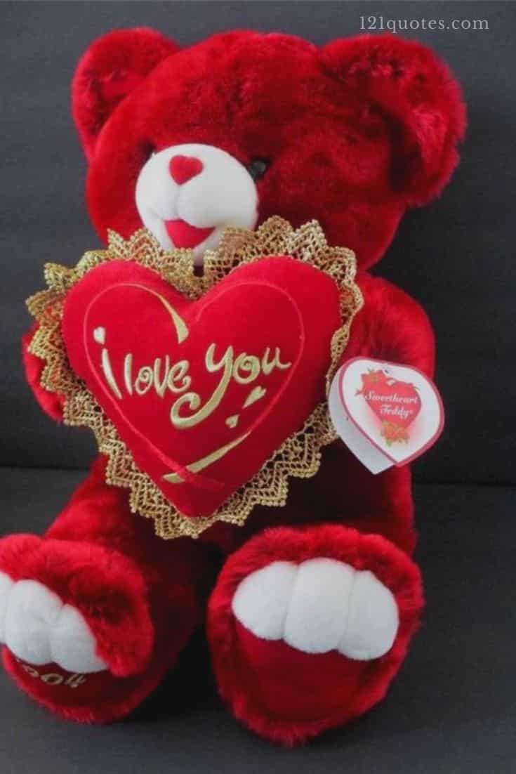 735x1102 Red Teddy Bear Image HD Wallpaper