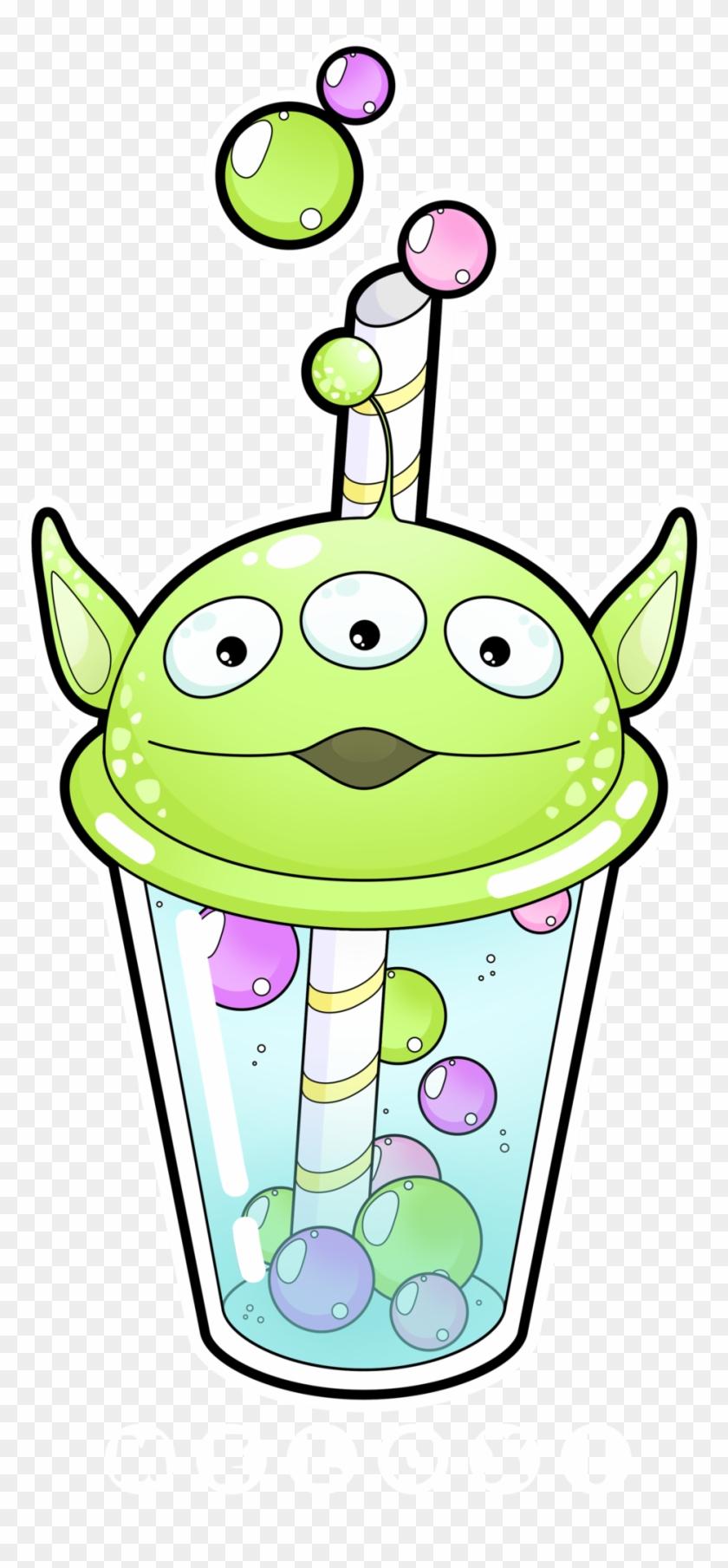 840x1808 Alien Bubble Tea [commissions Open] By Meloxi Panda Bubble Tea Transparent PNG Clipart Image Download
