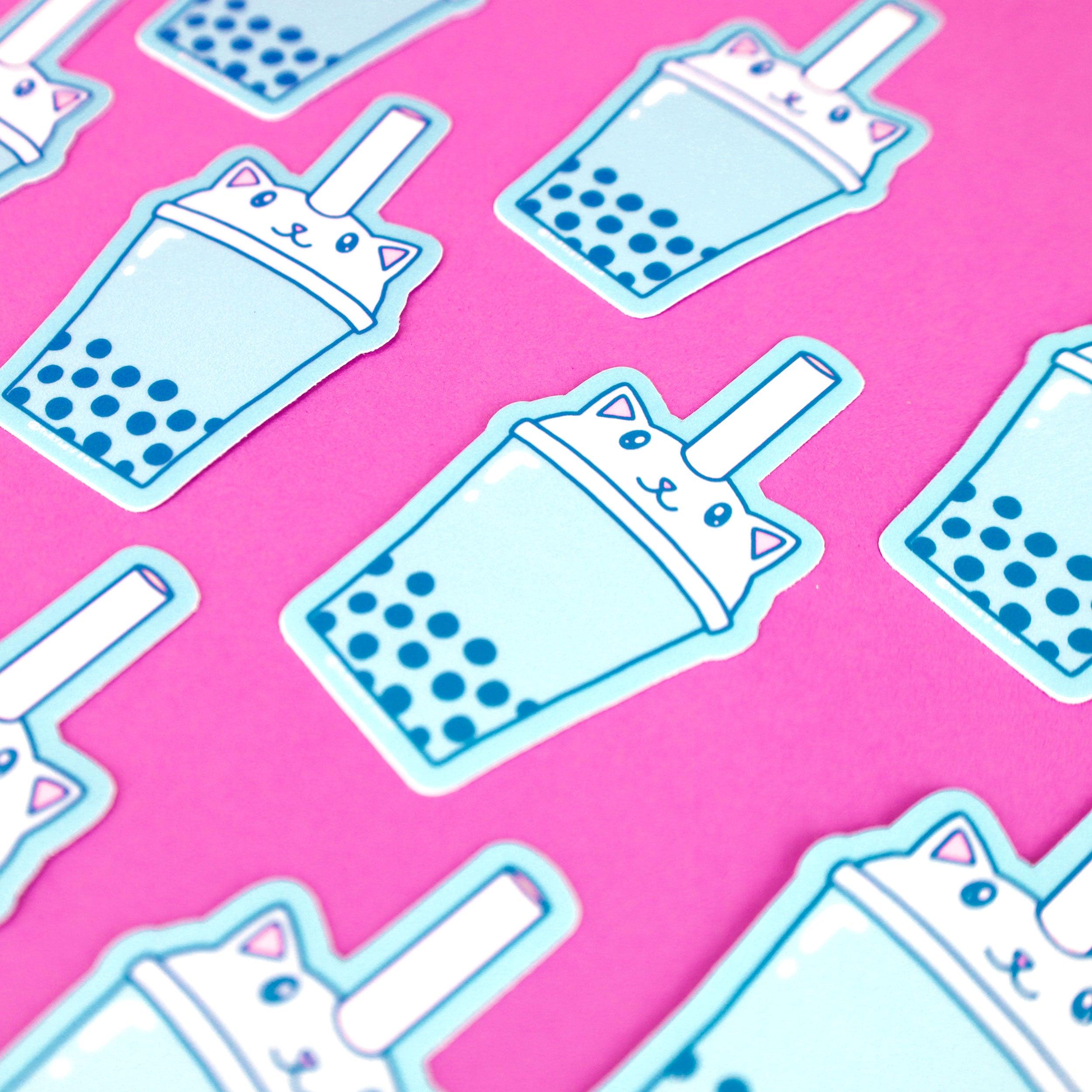 2500x2500 Bubble Tea Kitty Cat Vinyl Sticker