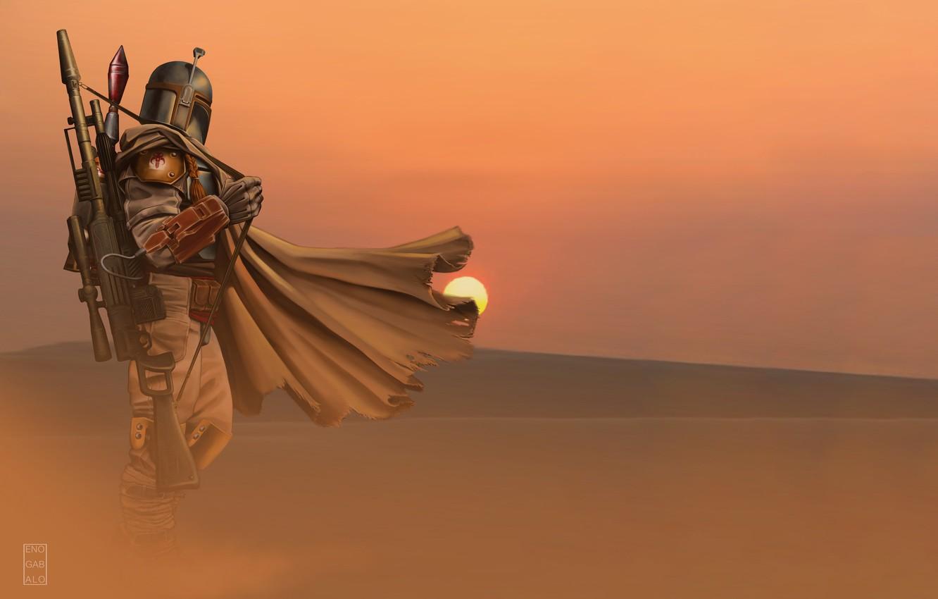 1332x850 Photo Wallpaper Star Wars, Art, Illustration, Boba Artwork Wallpaper & Background Download