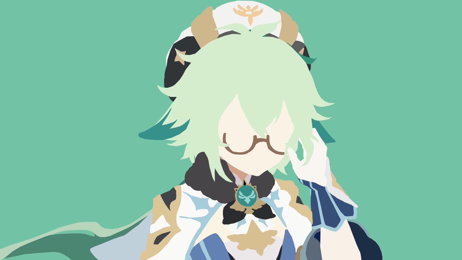 1600x900 Minimalist Sucrose Wallpaper! I Have Three Variants To Pick From. Like My Fischl One, This Was Inspiried By U Chainwalker : R Genshin_Impact