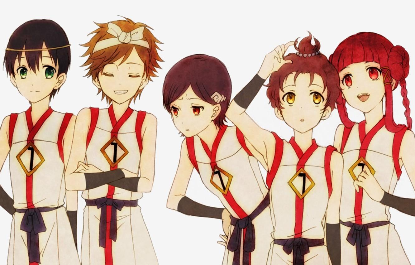1332x850 Wallpaper team, friends, From the new world, Saki Watanabe, Shinsekai Yori, Maria Akizuki, Xiong Of Aonuma, five, Mamoru Ito, Satoru Asahina image for desktop, section прочее