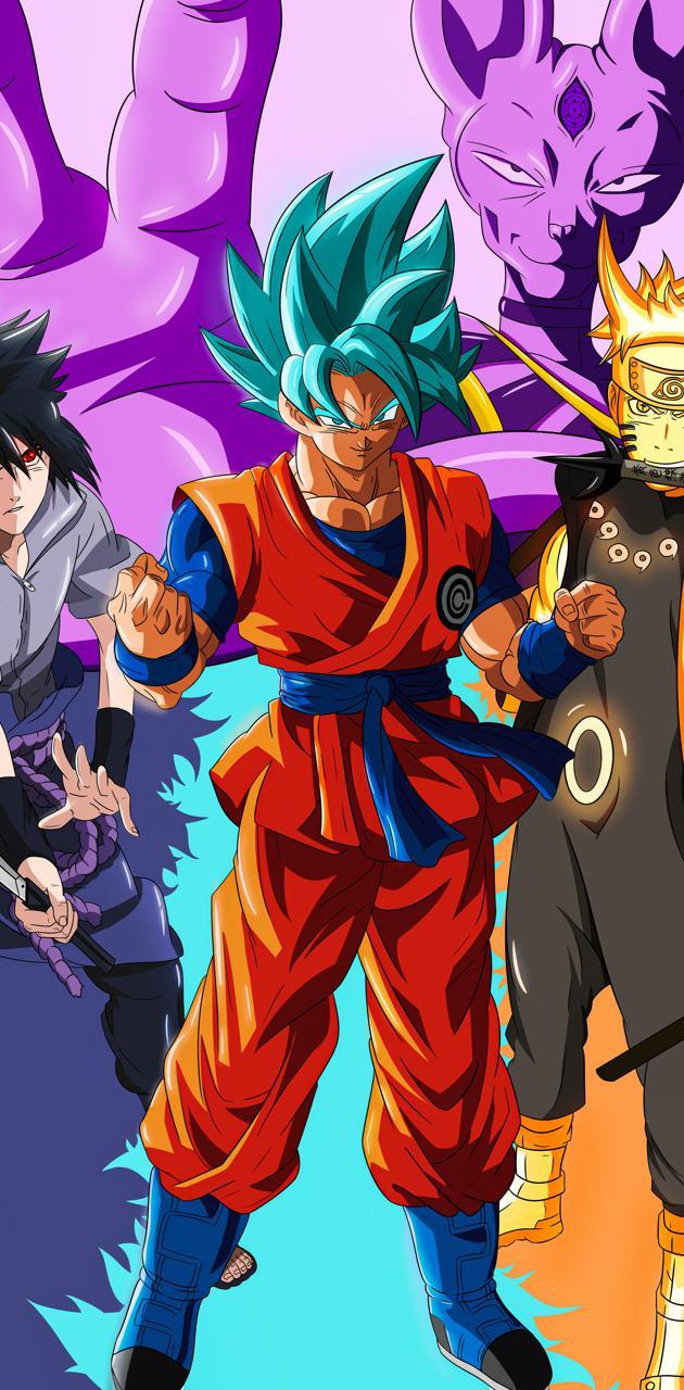 630x1280 Goku x Naruto wallpaper