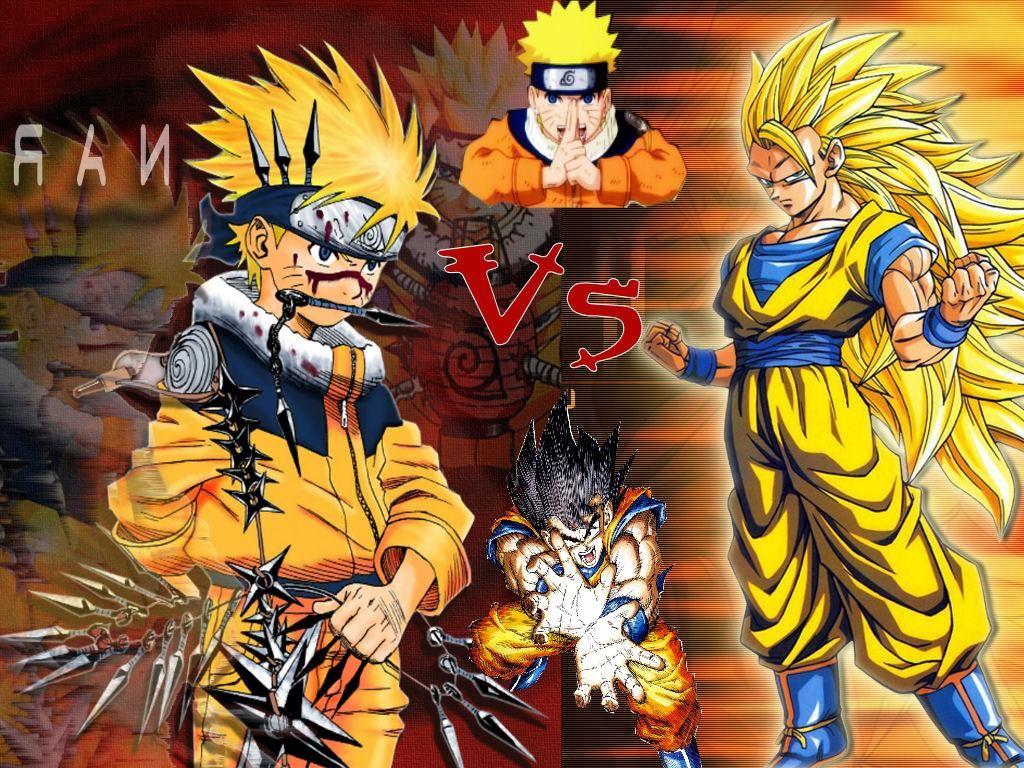 1024x768 The baddest blondes of anime cartoon. NARUTO vs GOKU. Dragon ball wallpaper, Naruto wallpaper, Dragon ball