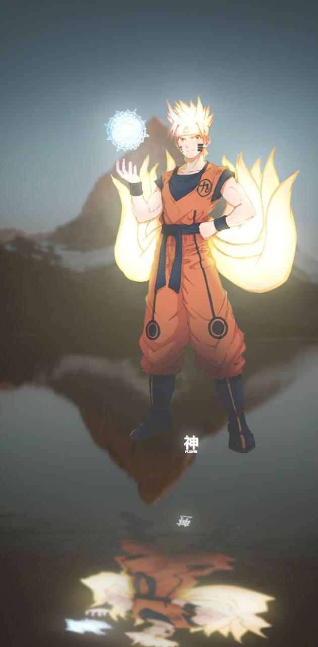 630x1280 Naruto x Goku wallpaper