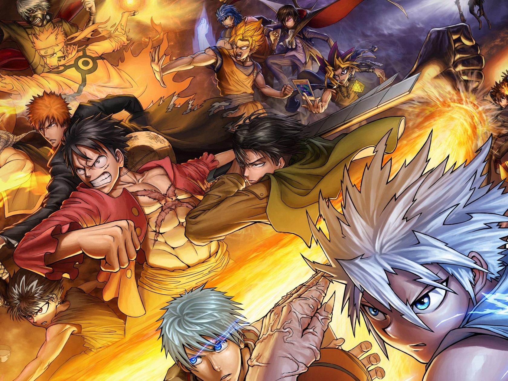 1680x1260 Wallpaper 4k Atemu Bleach Crossover Dragonball Naruto Wallpaper