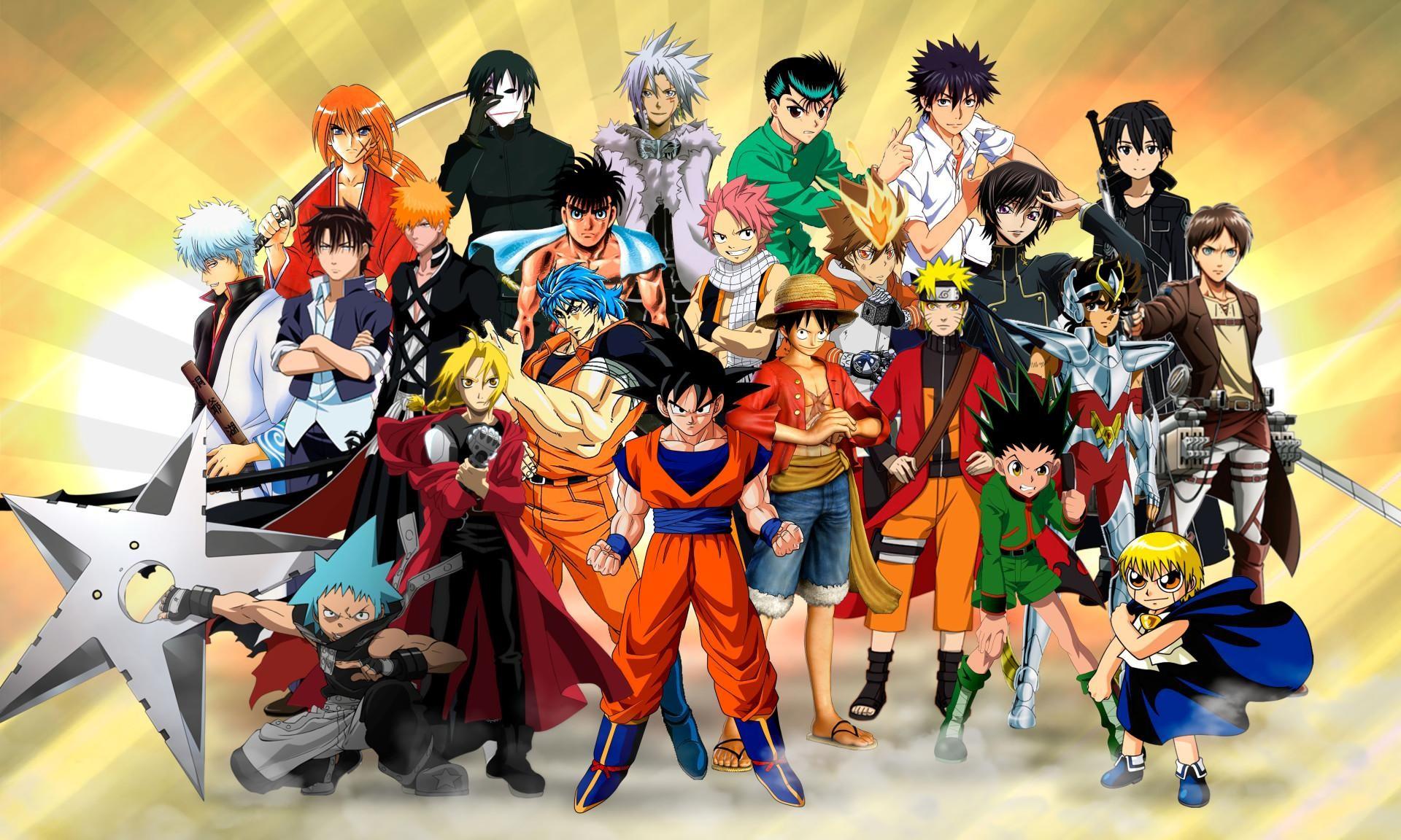 1920x1152 Goku and Naruto