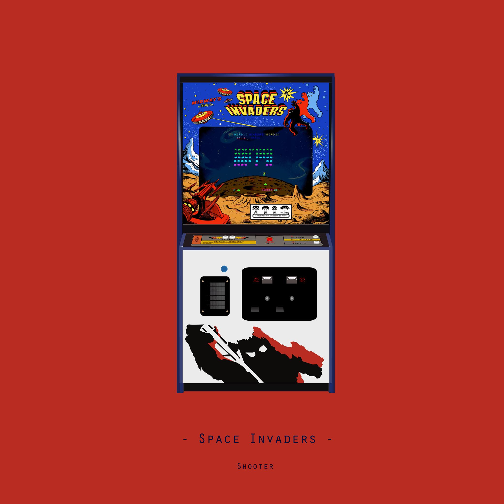 2048x2048 Space Invaders Wallpaper