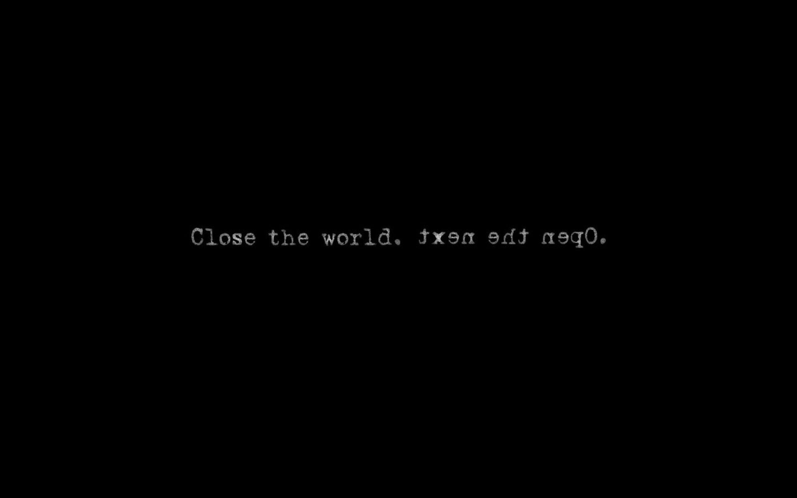 2560x1600 Anime Text Wallpaper