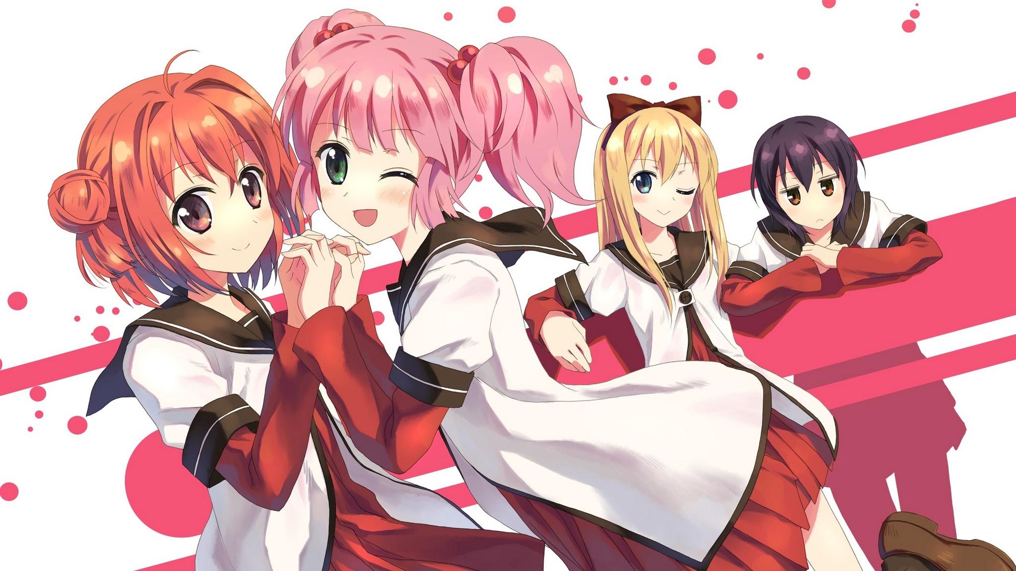2048x1152 Wallpaper Girl, Funny, Smile, Misunderstanding, Background Anime Background