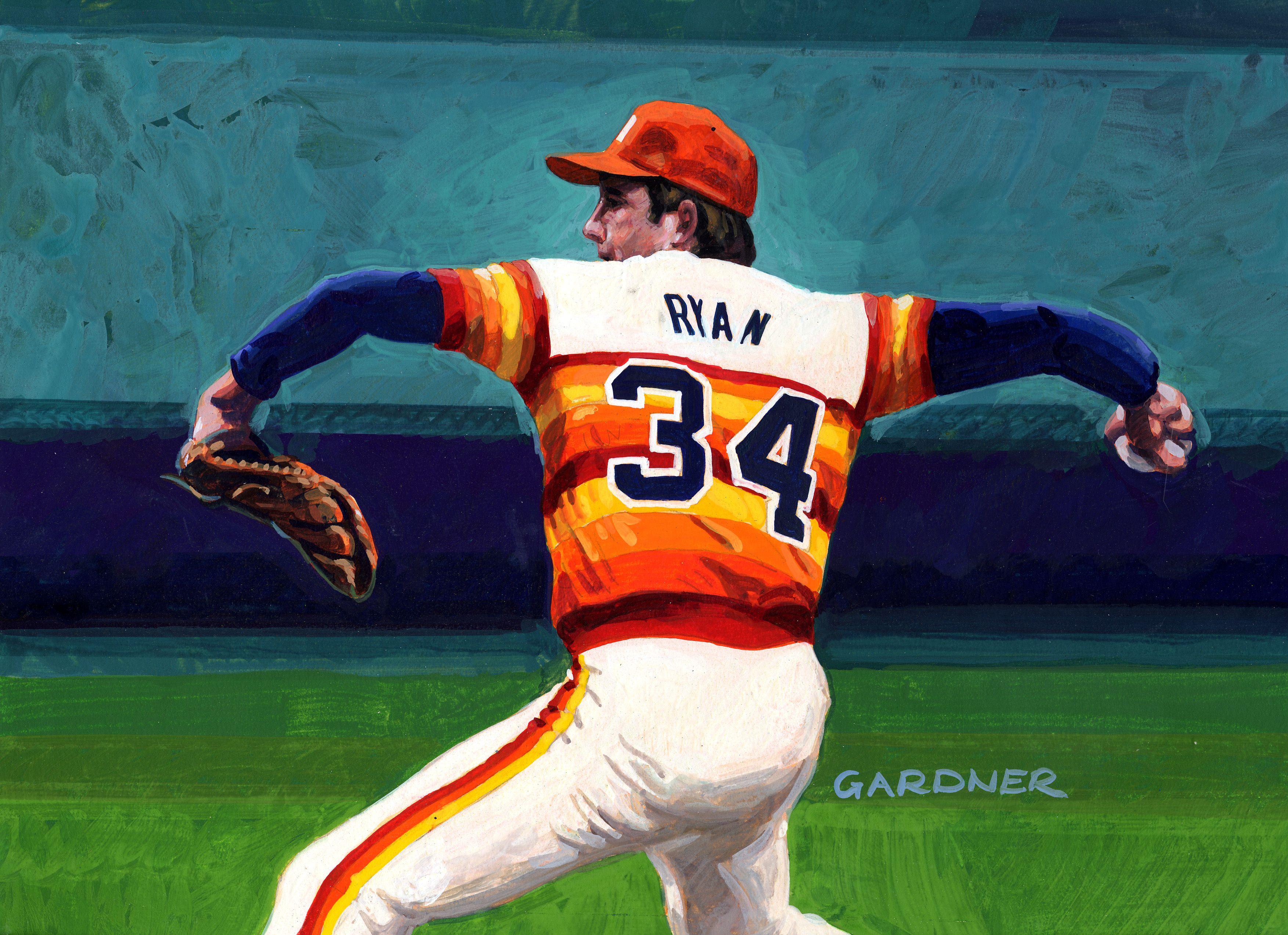 Download Nolan Ryan Rangers Home Jersey Wallpaper