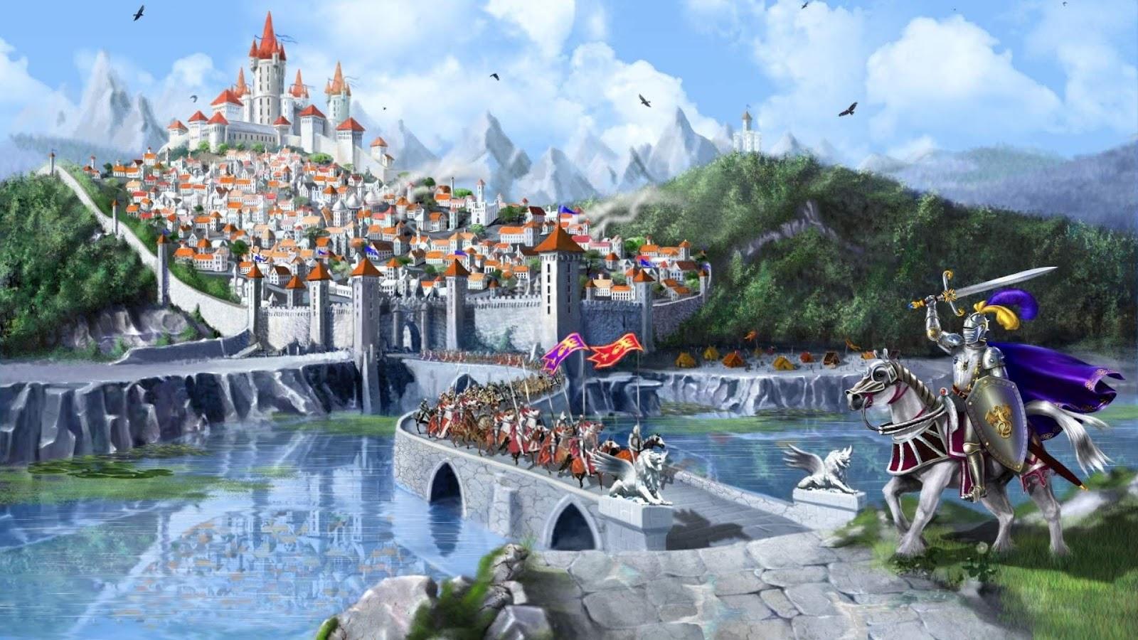 1600x900 Fantasy Castle Wallpaper HD
