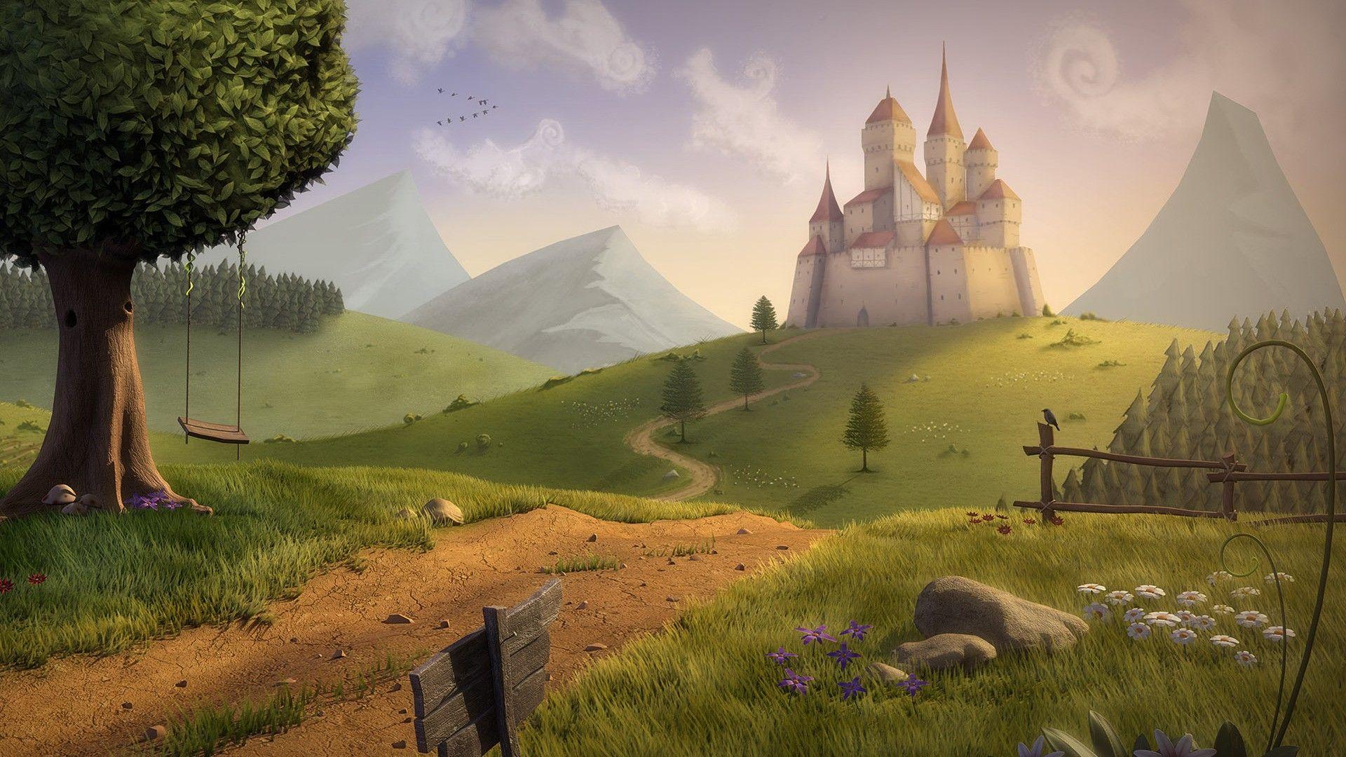 1920x1080 Landscapes castles wallpaper landscape wallpaper image. Fairytale