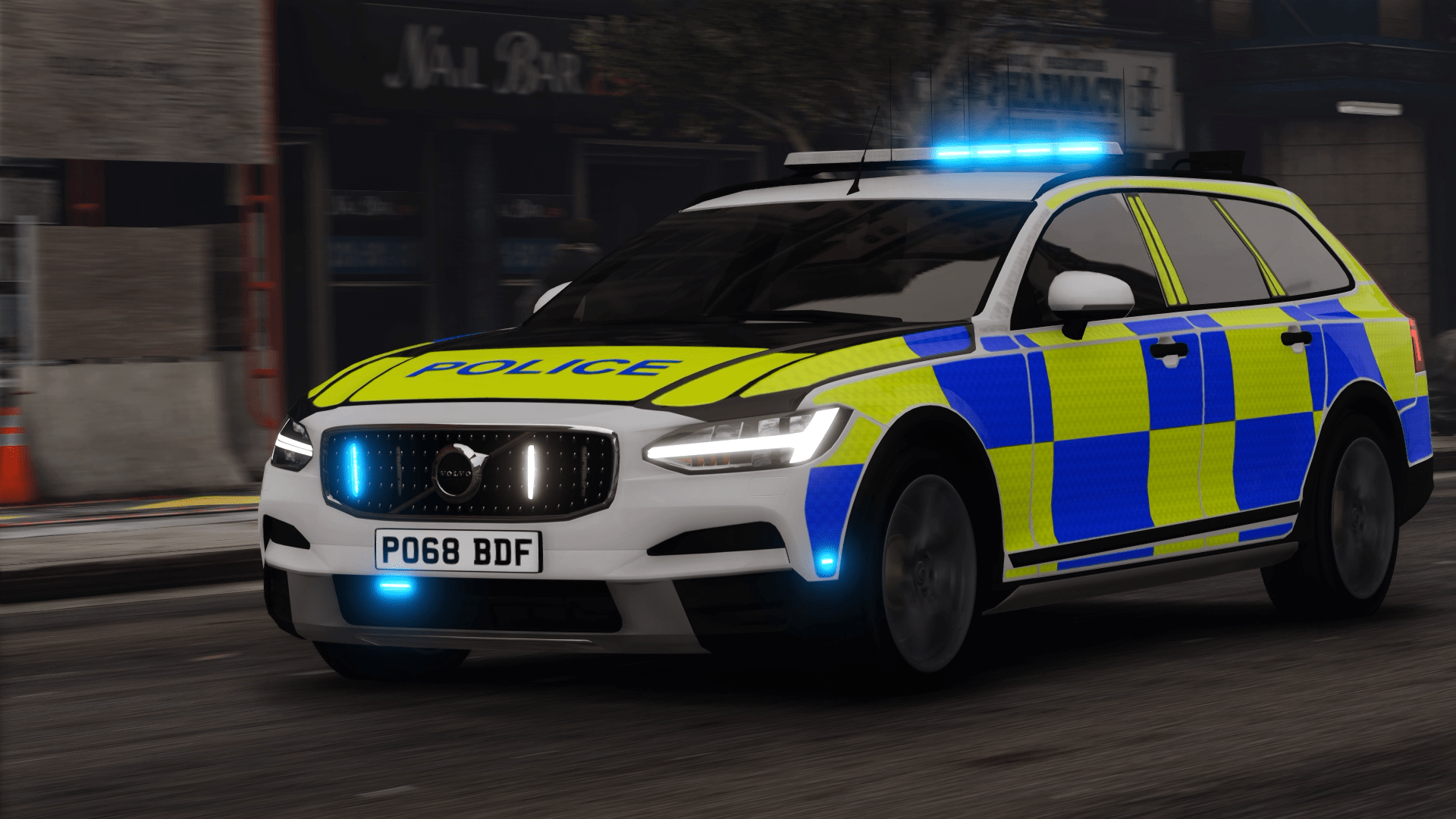 1920x1080 Volvo V90 Cross Country Police
