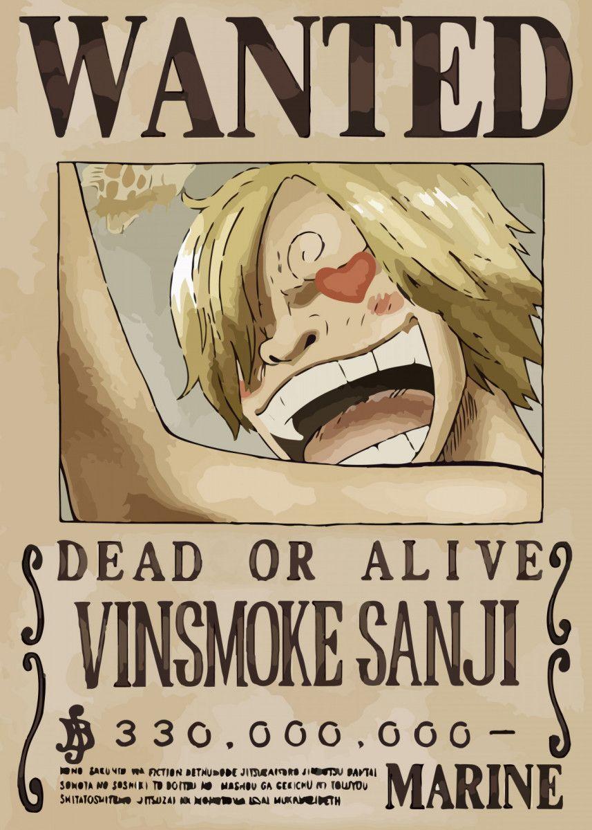 857x1200 Sanji Wanted Wallpaper