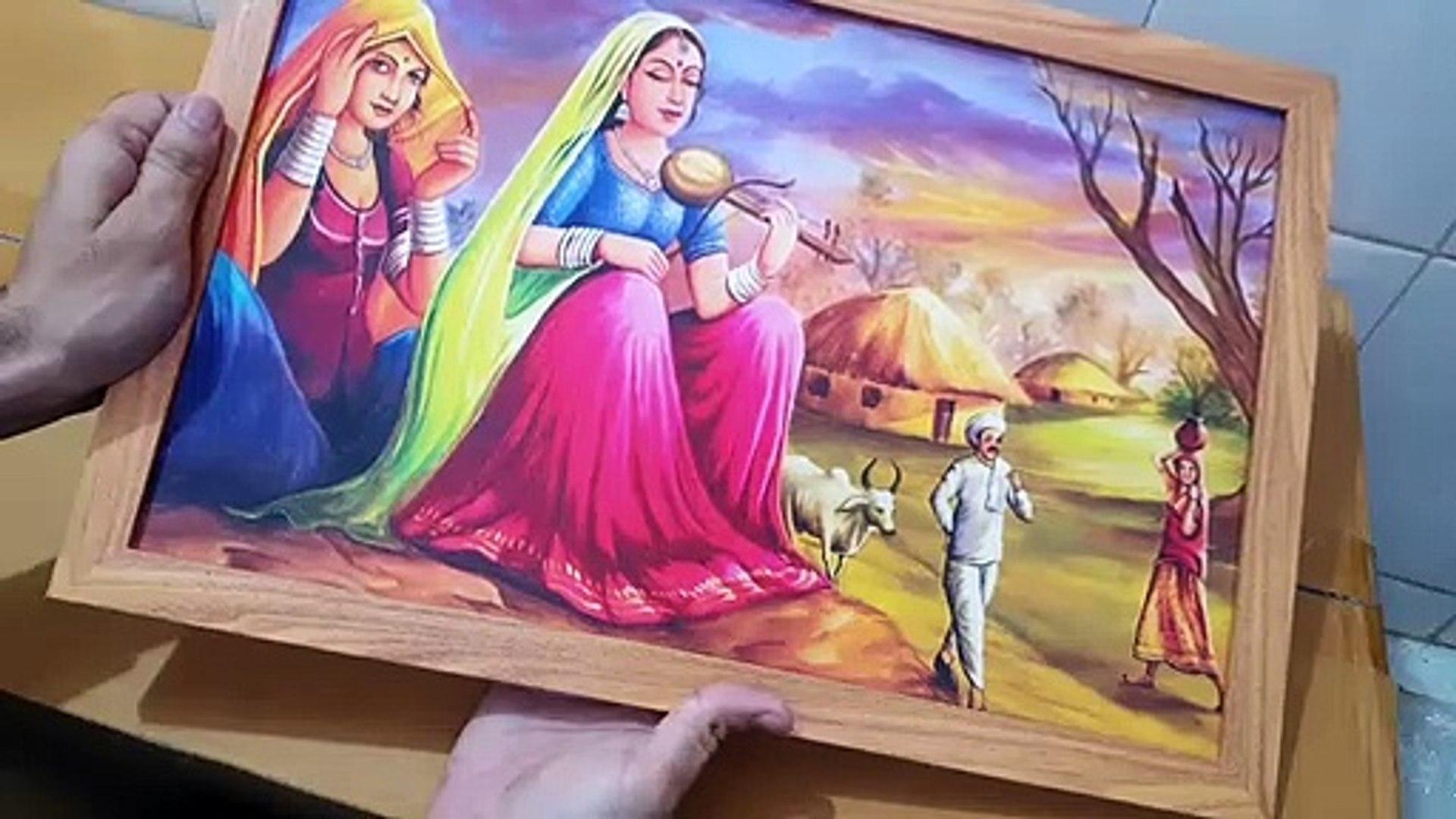 1920x1080 Unboxing and Review of Rajasthani Village Theme Wooden Framed Wall Art Paintings બર્થડે ગિફ્ટ