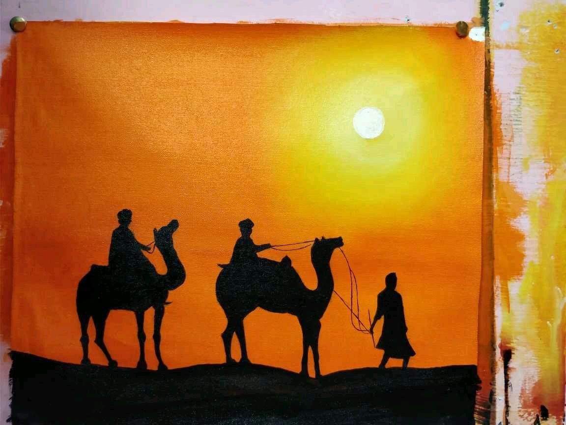 1152x864 Acrylic colors Painting. Rajasthani touch
