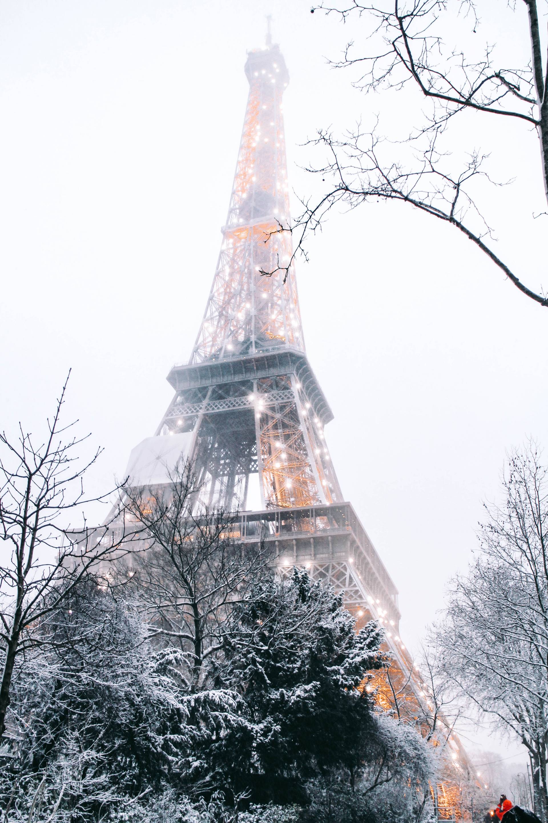 1920x2880 Snowy Paris (iPhone Wallpaper)