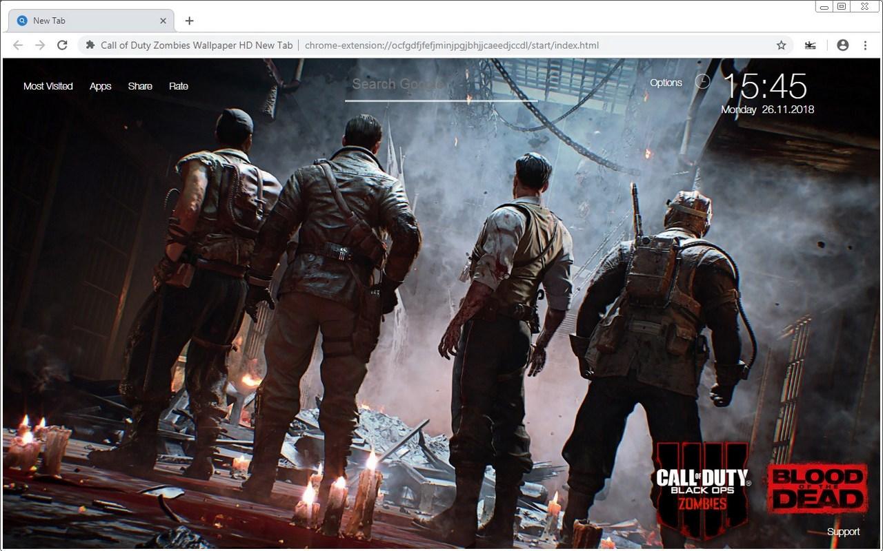 1280x800 Call of Duty Zombies Wallpaper HD New Tab Wallpaper & Background